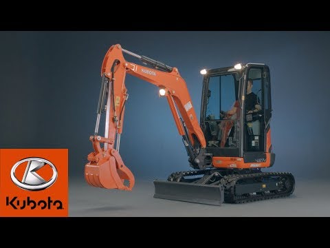Kubota U27-4 Tight Tail Swing Compact Excavator - Mini Digger for Construction, Landscaping & DIY Projects | Compact Size for Tight Spaces & Urban Work Sites