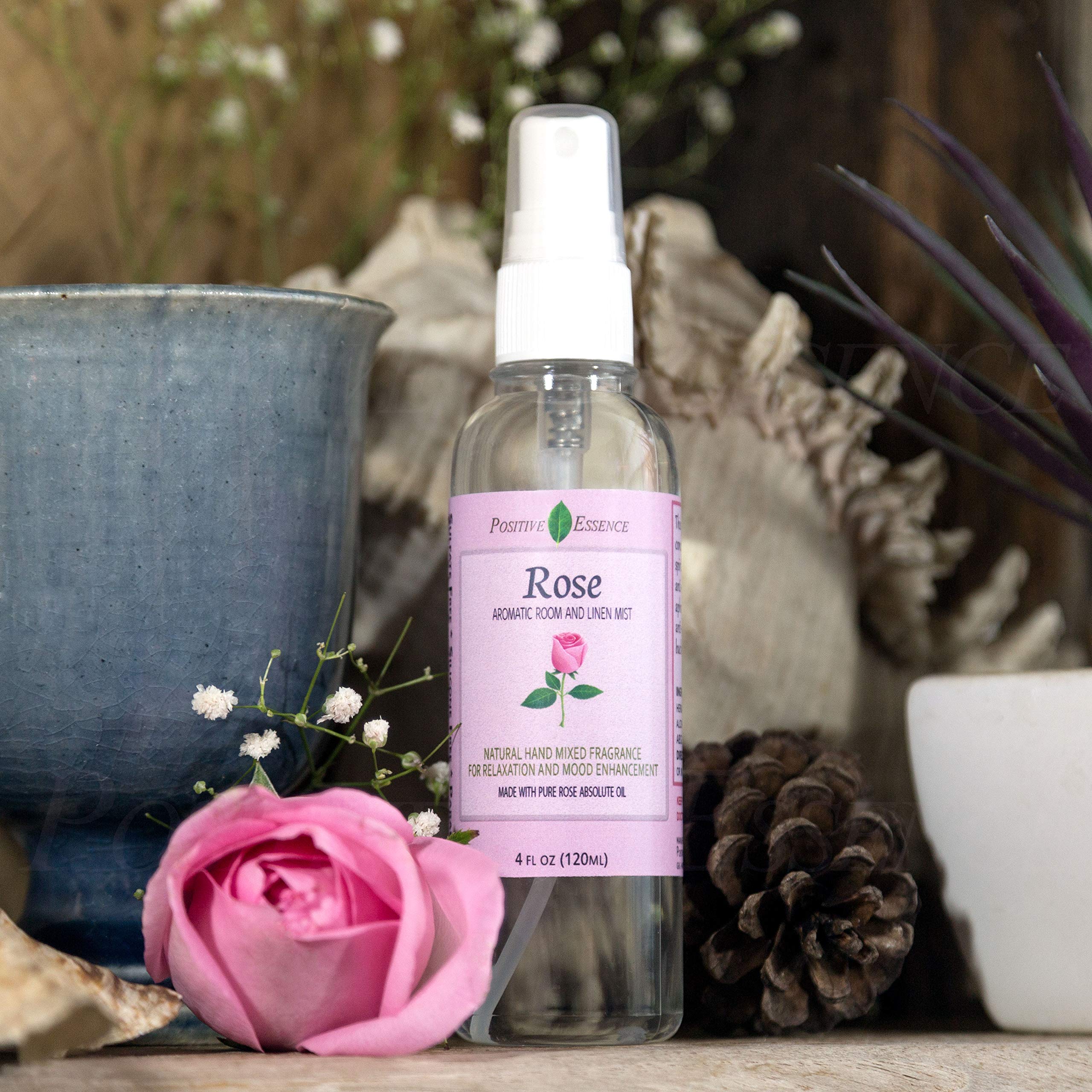 Natural Rose Linen & Room Spray with Pure Essential Oils | Relaxing Pillow Mist for Bedroom & Home | Calming Aromatherapy for Sleep & Stress Relief