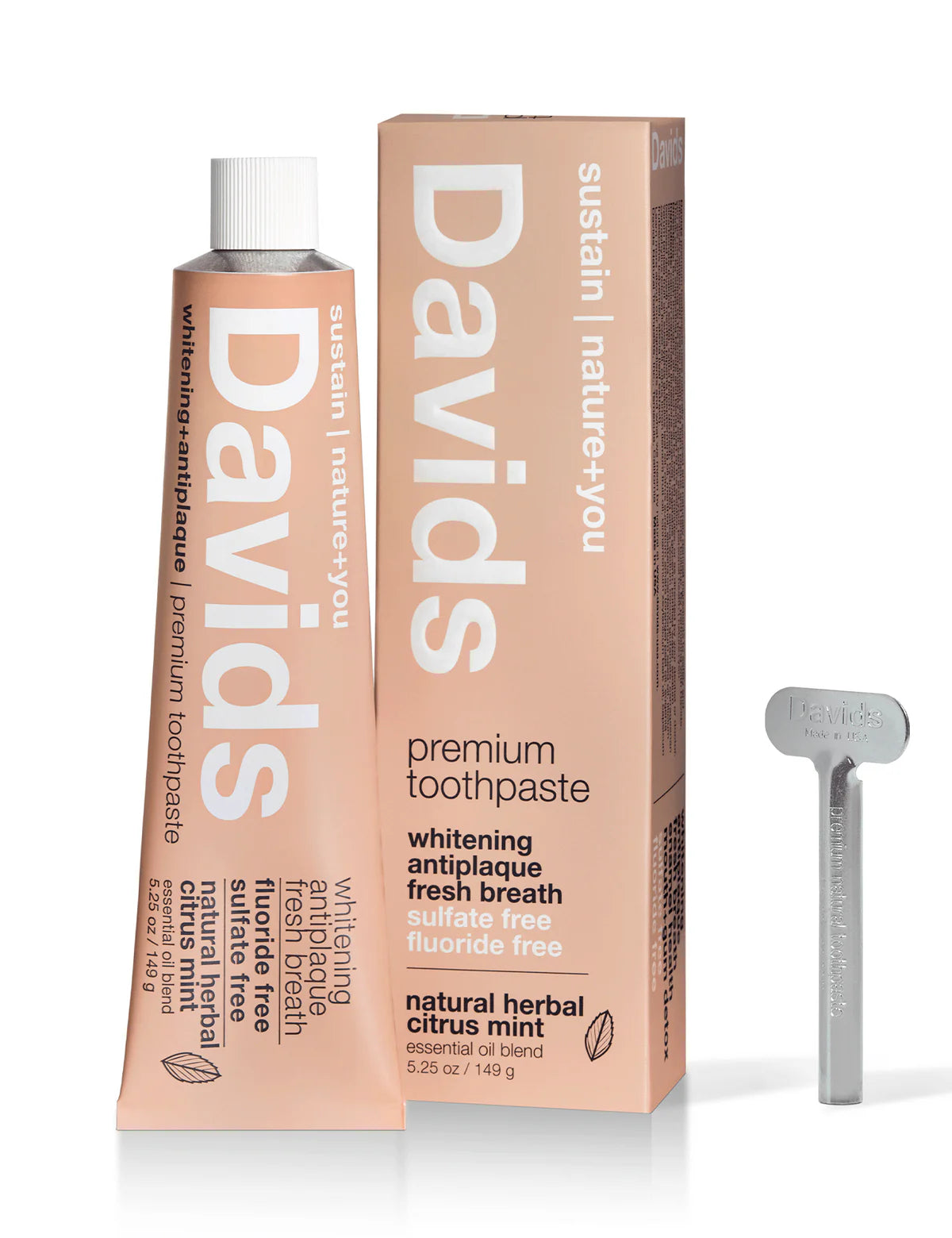 Herbal Citrus Peppermint Natural Toothpaste - Fresh Breath & Whitening - For Daily Oral Care & Sensitive Teeth