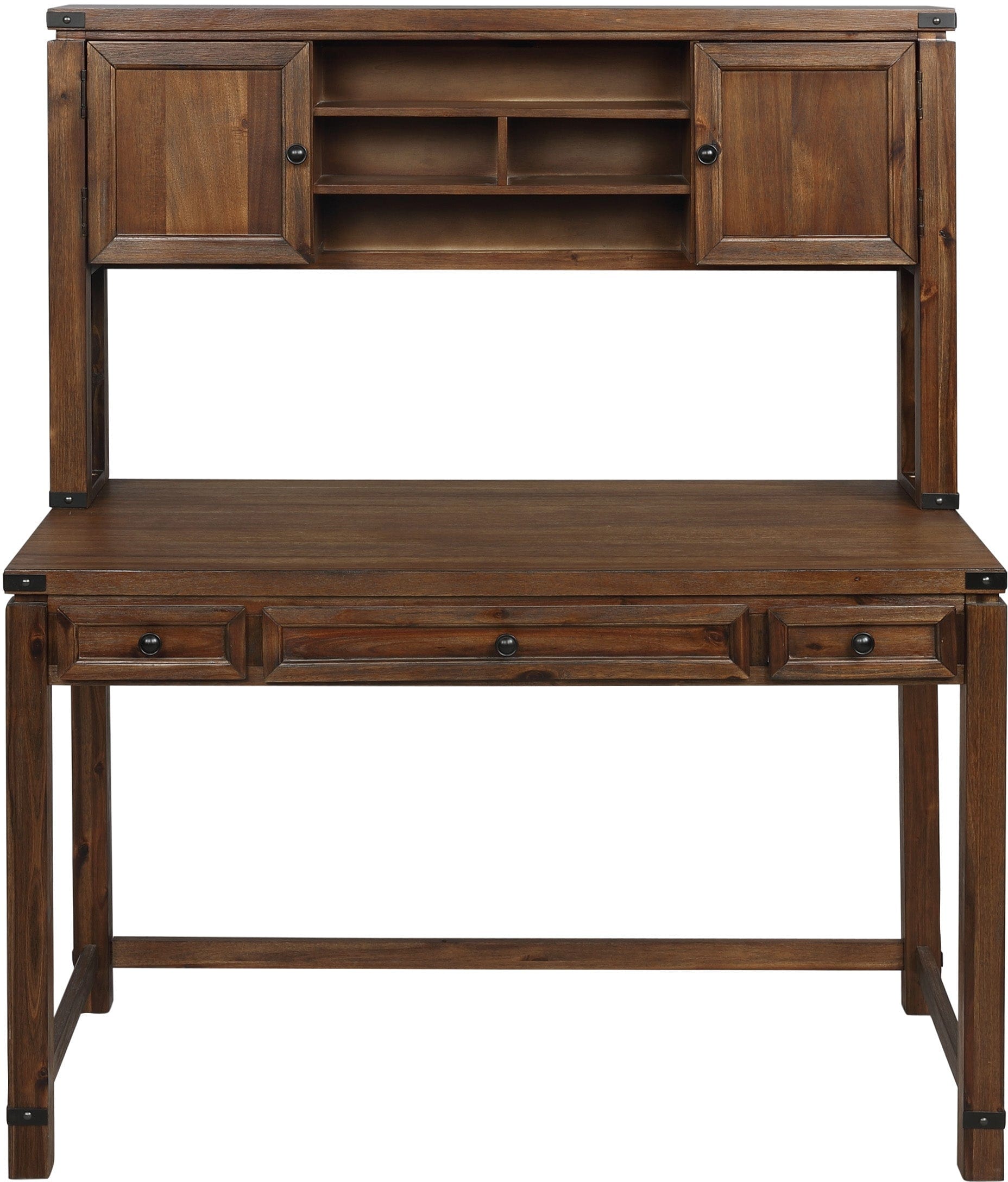Office Star Baton Rouge Hutch and Desk [BTDH2937] - Stylish Home Office Furniture for Work & Study - Perfect for Small Spaces & Remote Work