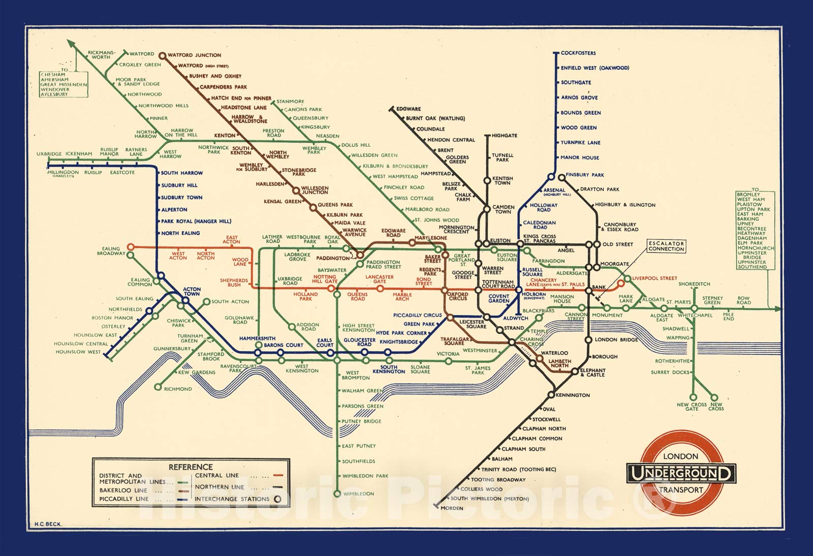 Vintage 1938 London Underground Transport Pocket Map - Historic Wall Art Poster 24x16 Inches - Perfect for Home Decor, Office & Travel Enthusiast Gifts