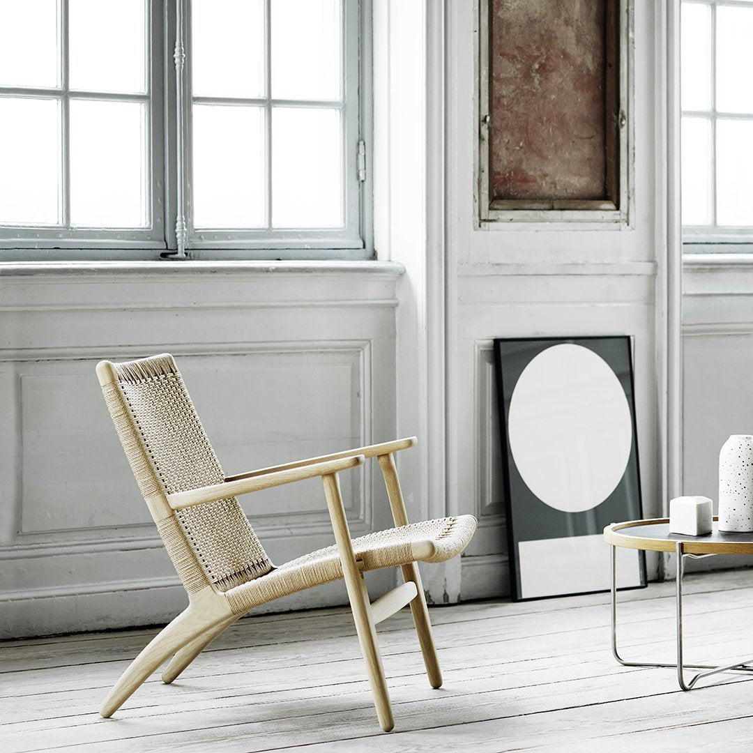 Hans Wegner CH25 Easy Chair | Mid-Century Modern Lounge Chair | Handcrafted Teak Wood & Paper Cord Design | Perfect for Living Room, Office & Reading Nook