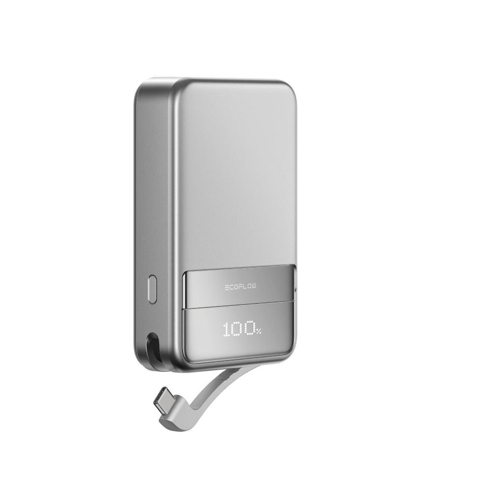 EcoFlow RAPID 10000mAh Magnetic Portable Charger - Fast Wireless Power Bank for iPhone 15/14/13, Samsung Galaxy - Perfect for Travel, Camping & Emergency Power Backup