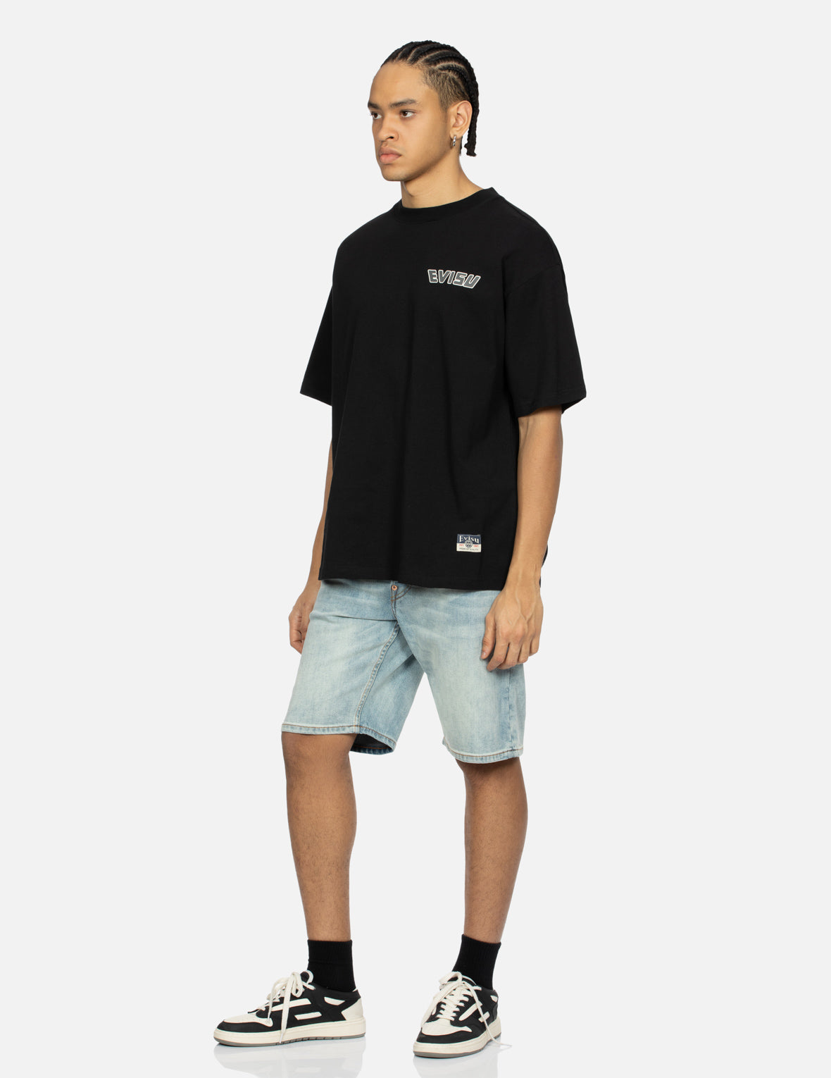 Godhead Print & Seagull Embroidery Loose Fit T-Shirt for Men - Vintage Graphic Tee with Unique Design for Casual Wear, Street Style & Summer Outfits
