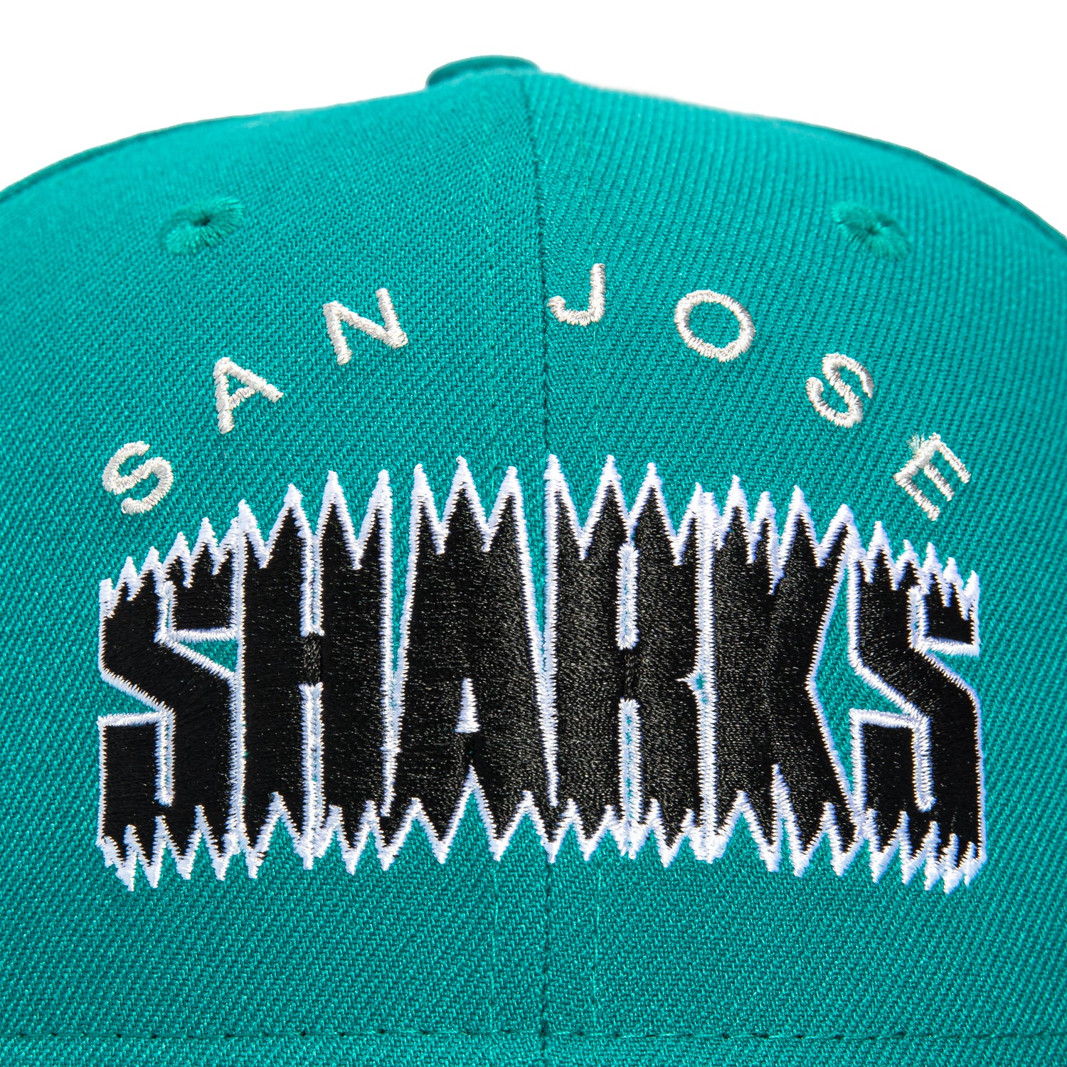 New Era 59Fifty San Jose Sharks Logo Patch Word Hat - Teal Snapback Baseball Cap for Men & Women - Perfect for Hockey Games, Sports Events & Streetwear Fashion