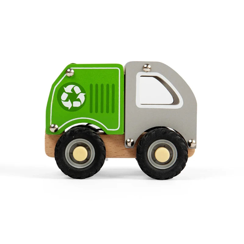 Wooden Recycling Truck Toy for Kids - Eco-Friendly Wooden Toy Truck for Pretend Play & Learning - Perfect for Home, Classroom & Playroom Recycling Education