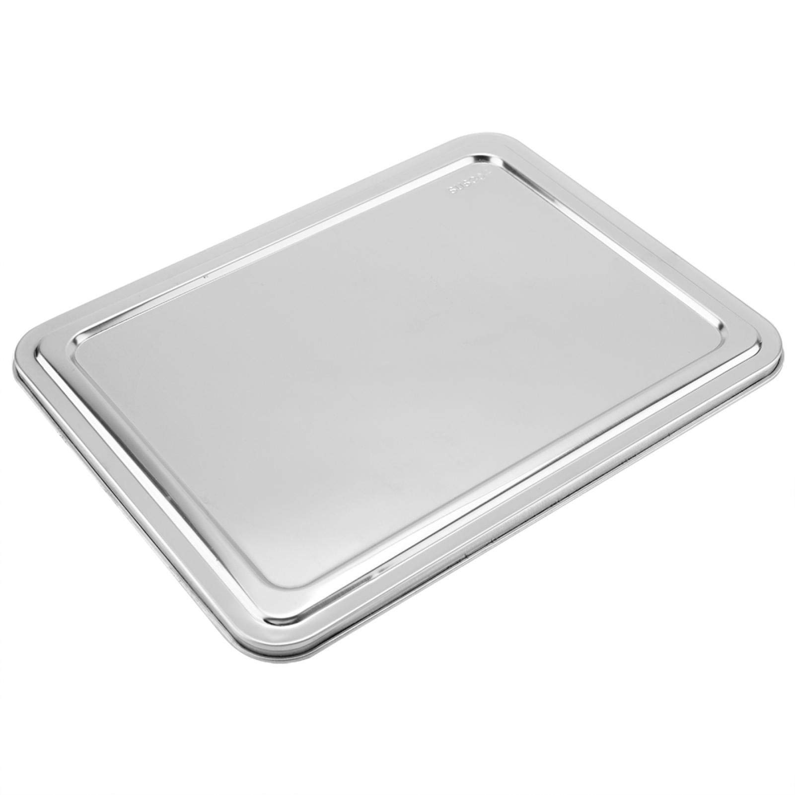 Raguso 304 Stainless Steel Divided Plates with Lid - 4-Pack Rectangular Food Serving Trays for School, Home, Camping & Picnics | Durable Lunch Box & Canteen Tray for Meal Prep, Portion Control & Outdoor Dining