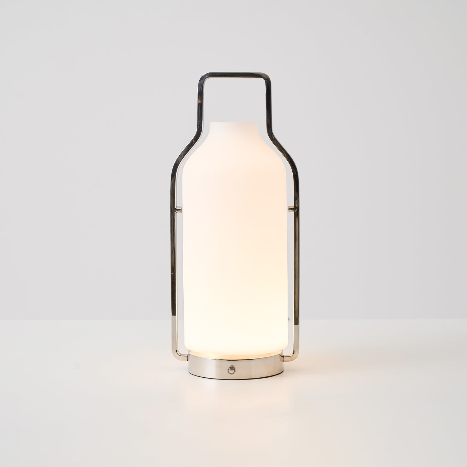 Vintara Modern LED Lantern Table Lamp - Dimmable Battery Operated Indoor/Outdoor Lighting for Bedroom, Patio, and Camping
