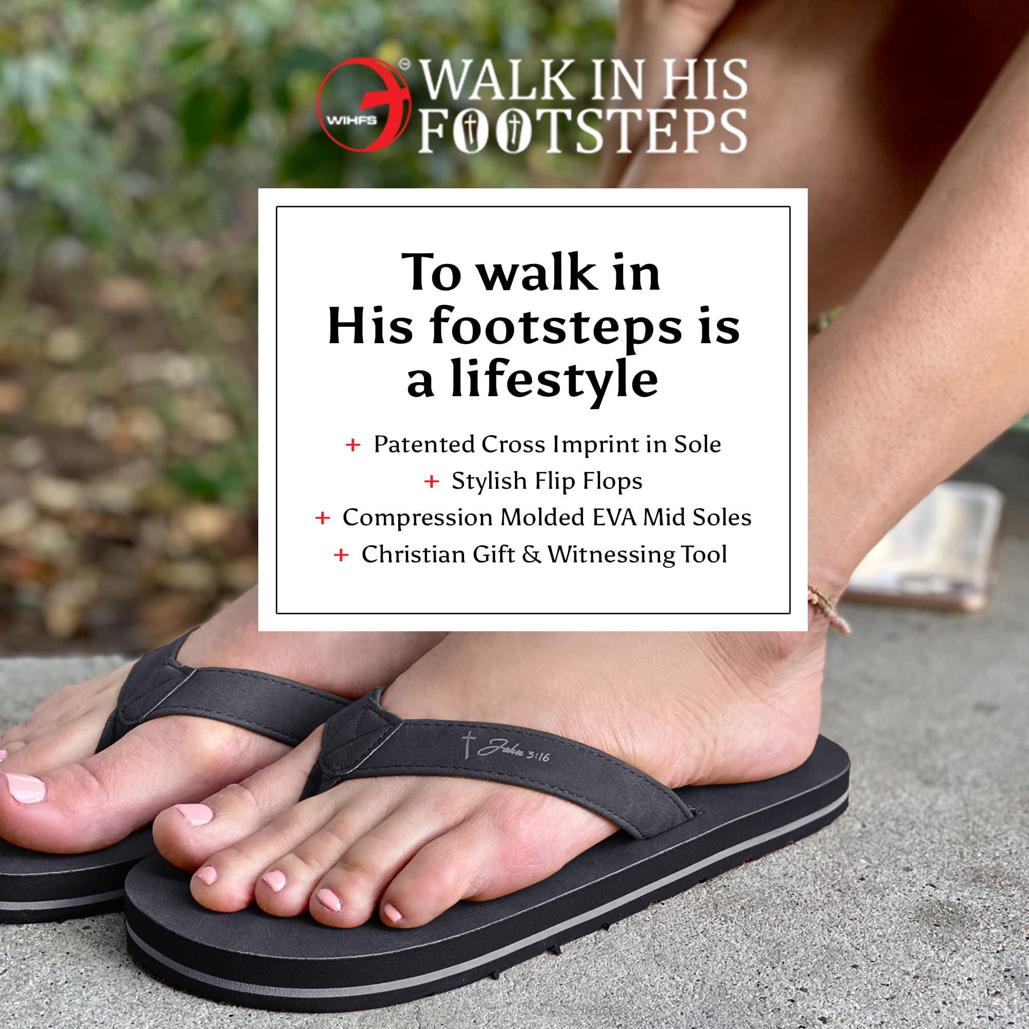 Women's Christian Sandals with John 3:16 Bible Verse - Comfortable Flip Flops for Church, Beach & Summer Wear - Faith-Based Footwear & Apparel