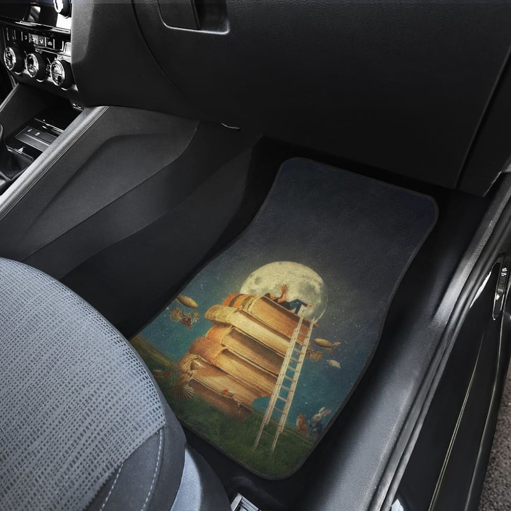 Premium Car Floor Mats for Book Lovers - Waterproof & Non-Slip Car Mats for Reading Enthusiasts - Perfect for Commuters, Road Trips & Book Club Members