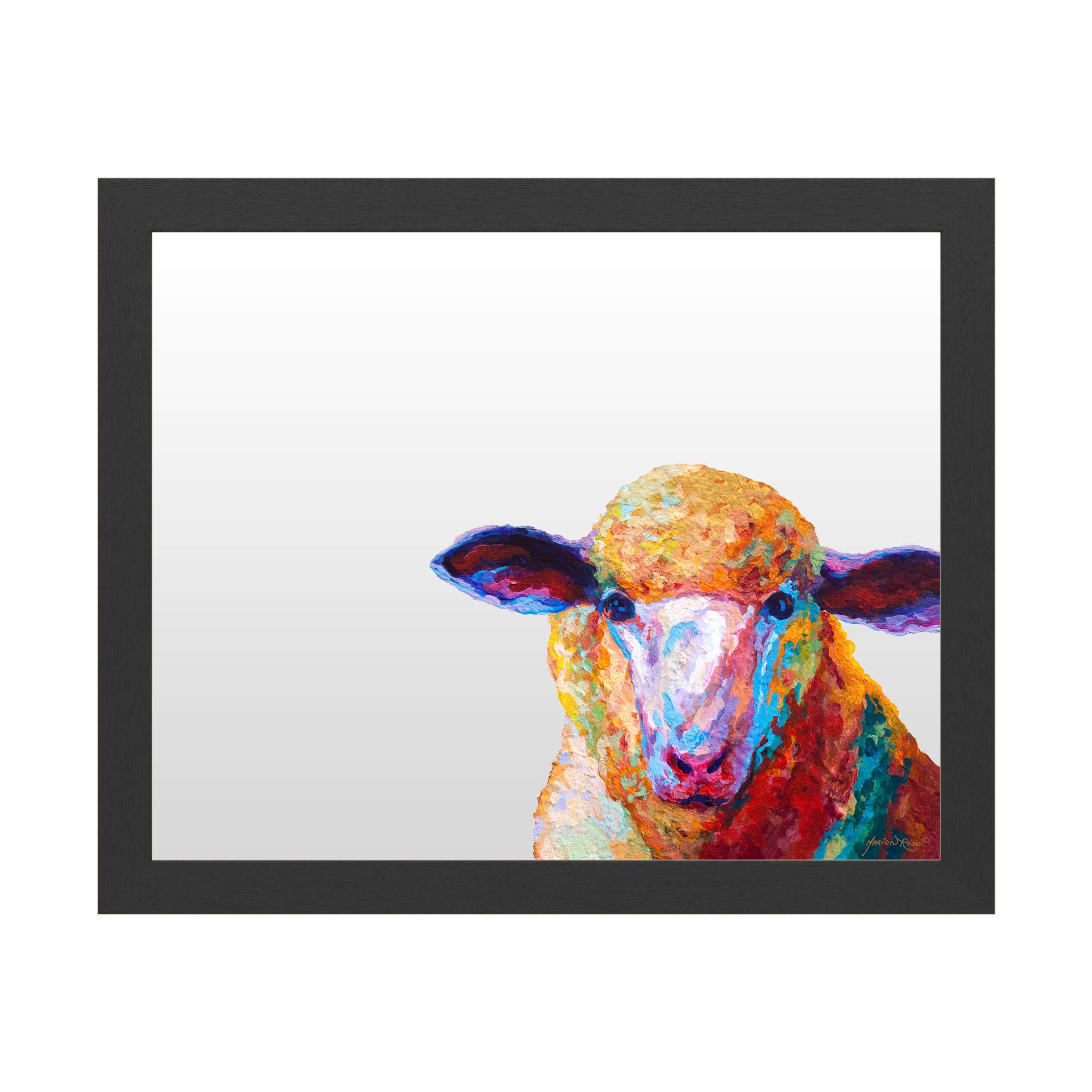Marion Rose Dorset Ewe Fine Art Print - 16x20 White Board Wall Decor in Multiple Colors - Perfect for Living Room, Bedroom & Office