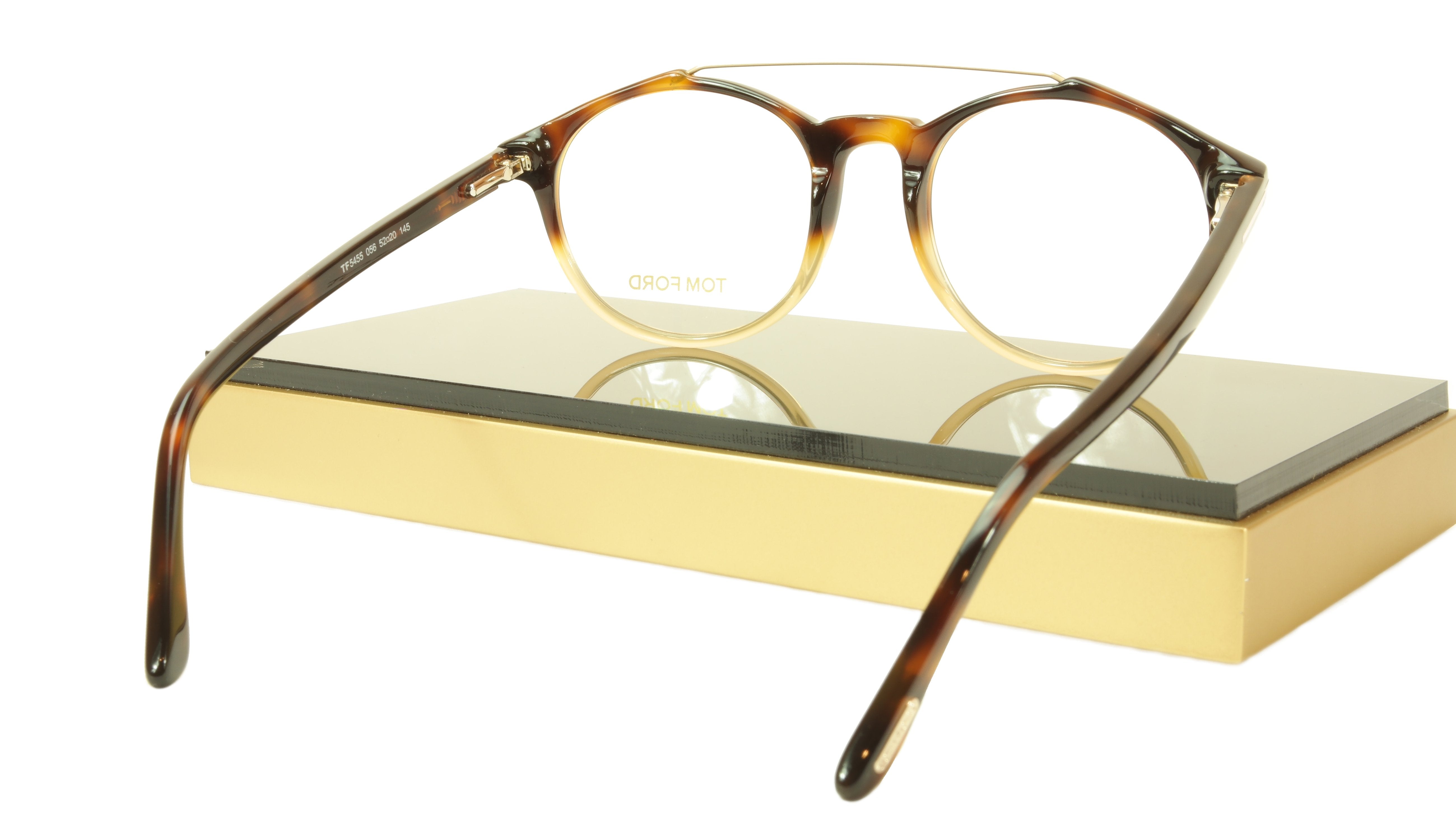 Authentic Tom Ford TF5455 Havana Eyeglasses Frame - Made in Italy - Size 52-20-145 - Premium Designer Glasses for Men & Women - Perfect for Office, Reading & Fashion Accessories