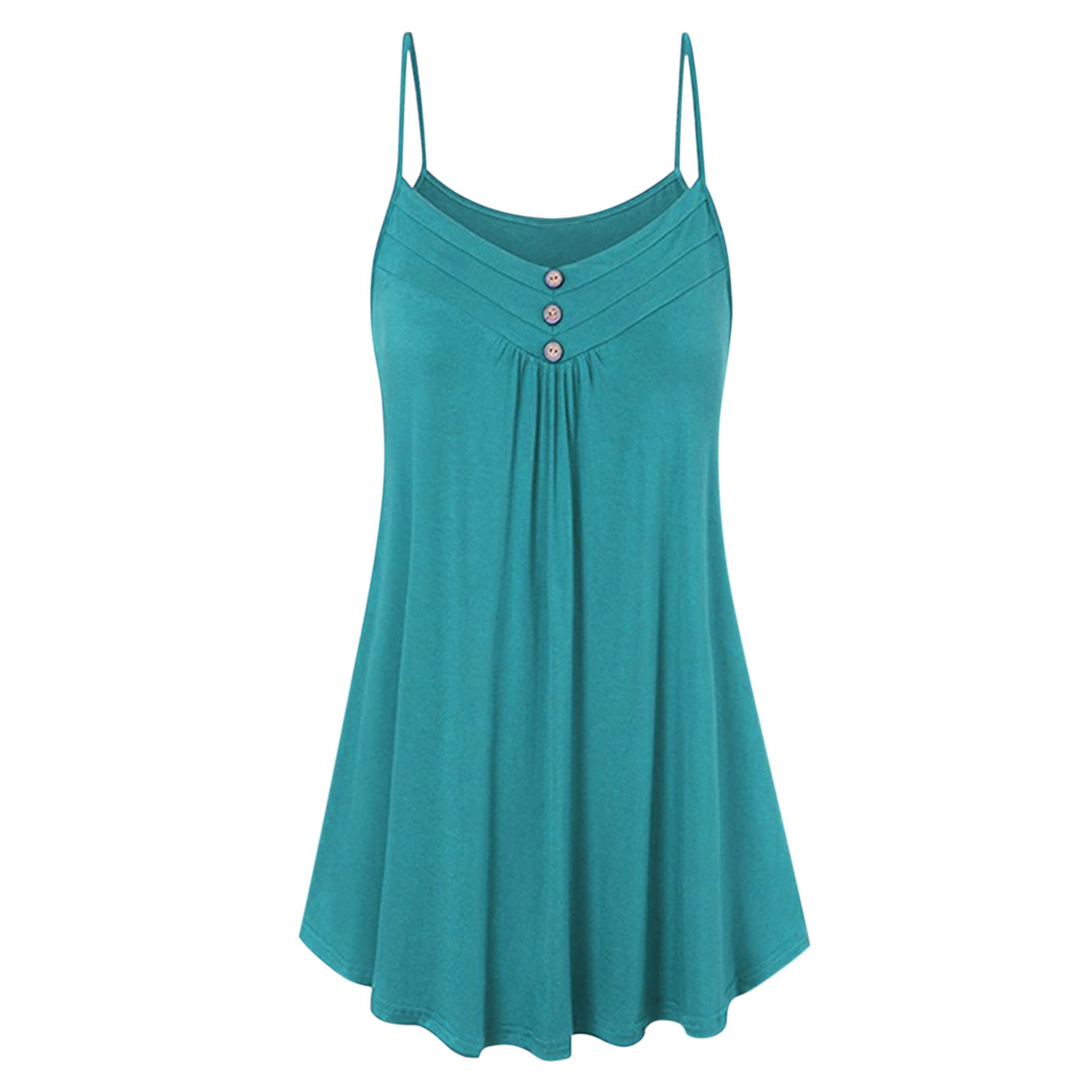 Trendy Women's Summer Sleeveless V-Neck Tank Tops - Casual Solid Color Blouse & Camisoles - Perfect for Beach, Gym, and Everyday Wear