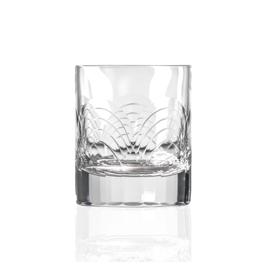 Premium Cascades Clear 7oz Whiskey Glasses Set of 4 - Perfect for Scotch, Bourbon & Cocktails - Ideal for Home Bars, Gifts & Entertaining