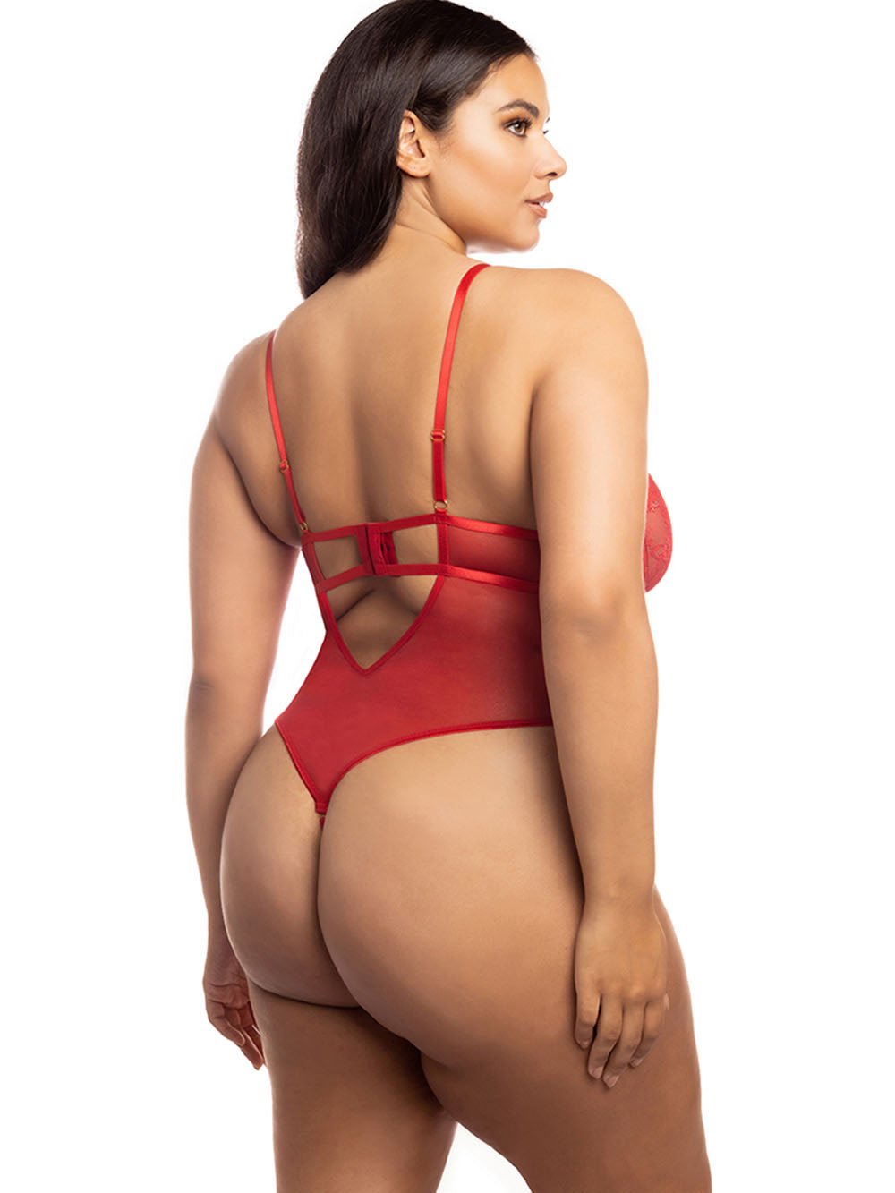 Sexy Curvy Hailey Lace Teddy Lingerie for Women - Plus Size Lace Bodysuit with Adjustable Straps | Perfect for Valentine's Day, Honeymoon & Romantic Nights