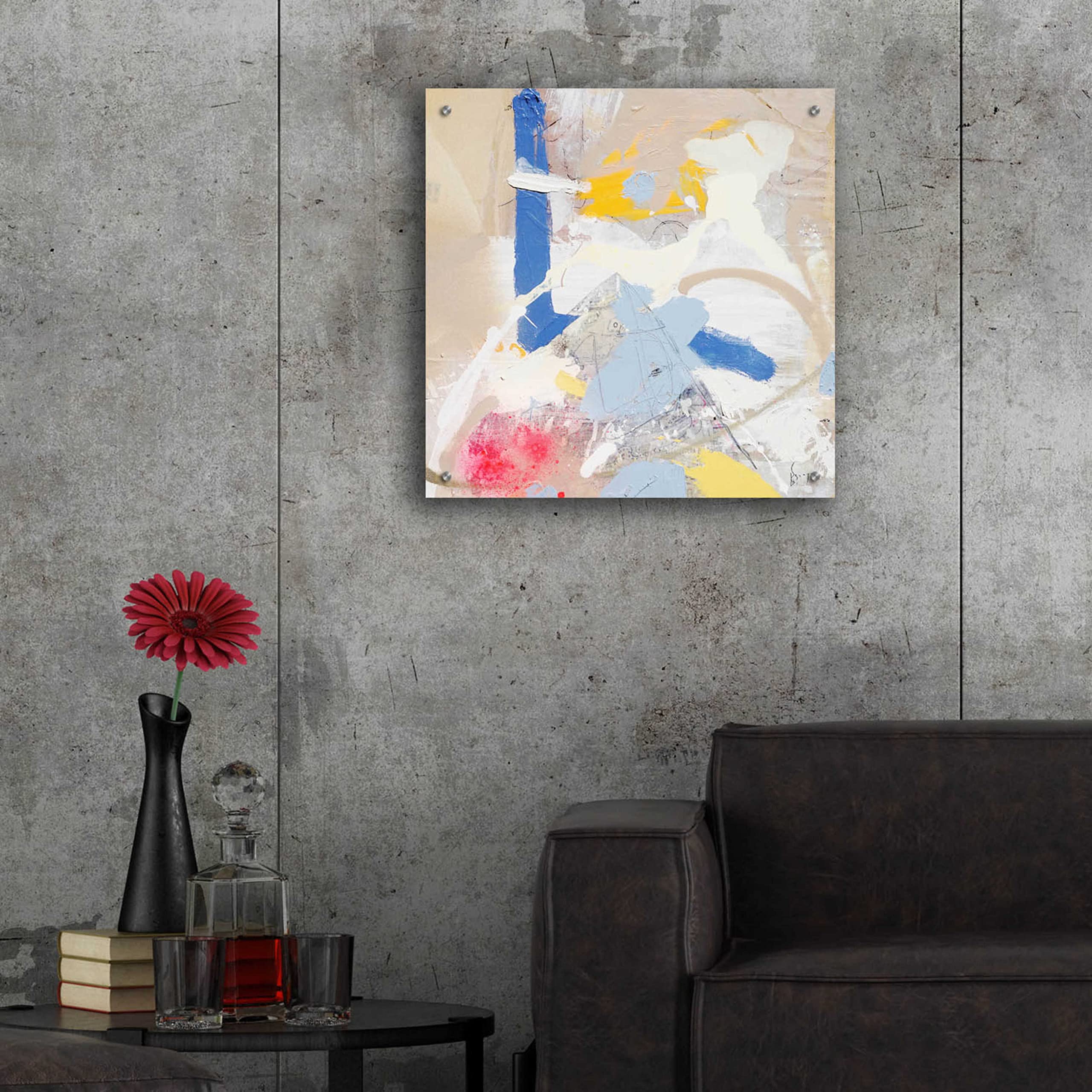 Epic Art 'Verano' by Alba Escayo - Vibrant 24x24 Inch Acrylic Glass Wall Painting - Modern Home & Office Decor for Living Room, Bedroom or Gallery Display