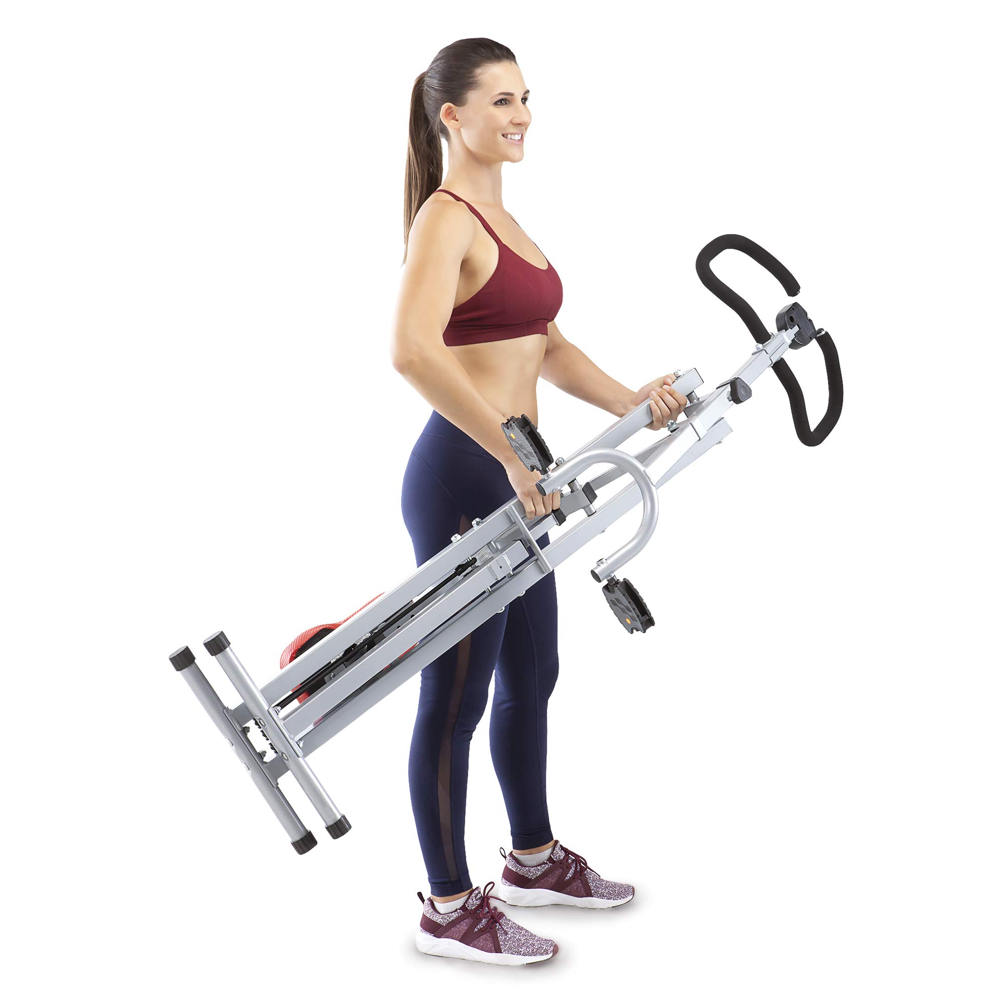 Marcy Squat Rider Machine XJ-6334 - Home Gym Equipment for Glutes, Quads & Thighs Workout - Silver & Black Strength Training for Women & Men - Perfect for Home Fitness & Small Spaces