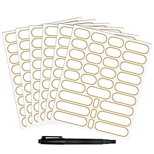 Labels Wth Gold Border (192 Pcs)