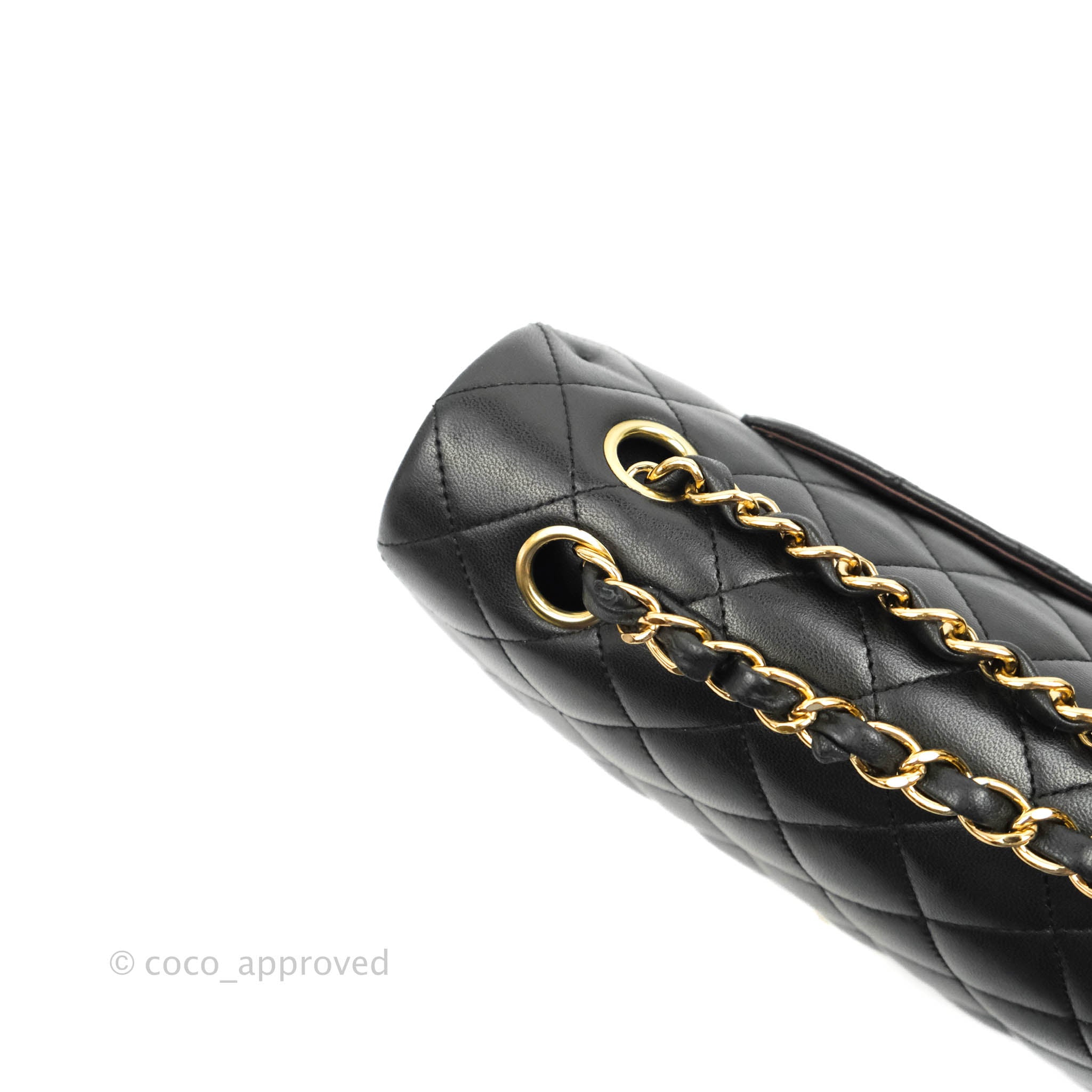 Chanel Classic M/L Medium Double Flap Bag - Black Lambskin Leather with Gold Hardware | Luxury Designer Handbag for Women, Perfect for Work, Evening Events & Special Occasions