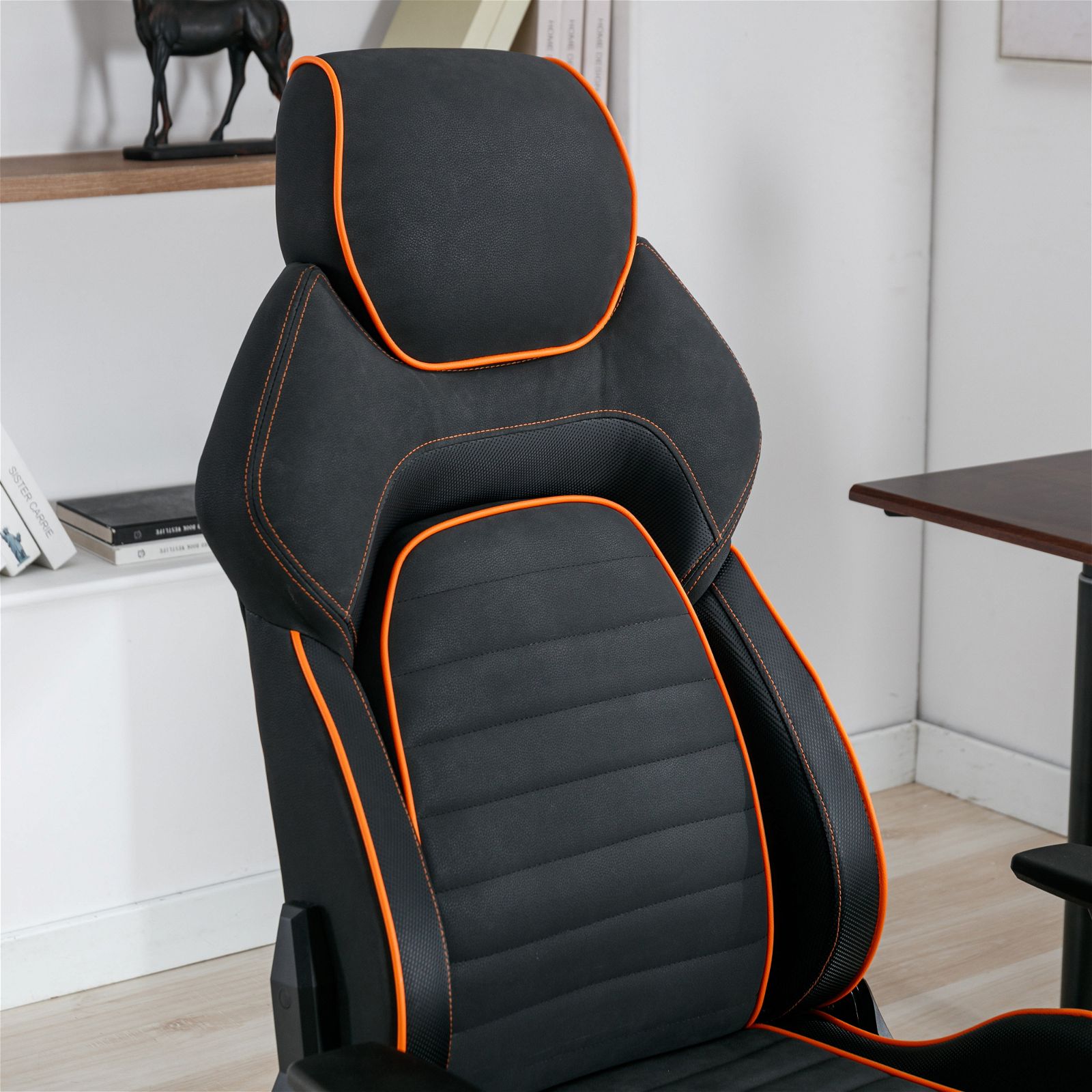 Premium Ergonomic Gaming & Office Chair with Adjustable Armrests - Black & Orange by Tauris - Perfect for Long Work Hours & Intense Gaming Sessions