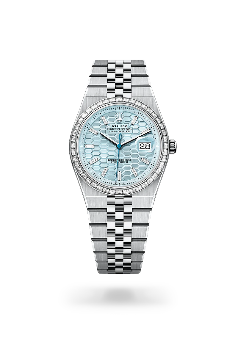 Rolex Land Dweller 36 Platinum Watch M127286TBR 0001 | Luxury Men's Timepiece for Business & Formal Occasions | Richter & Phillips Jewelers