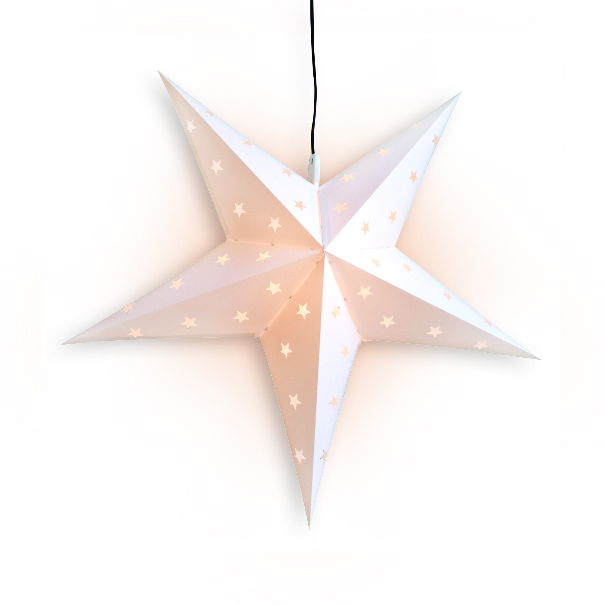 20 Pack White Weatherproof Star Lanterns - Outdoor Hanging Decorations for Garden, Patio, Wedding & Party Lighting