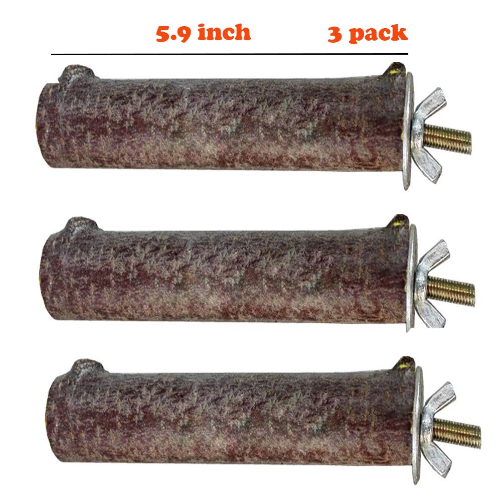 QBLEEV 3 Pack Natural Wood Chew Toys for Hamsters, Chinchillas, Guinea Pigs, Rats, Squirrels & Rabbits - Small Animal Teeth Care & Cage Accessories - Safe Wooden Chew Sticks & Perch Platform for Birds, Parrots & Bunnies - Perfect for Cage Enrichment & Dental Health