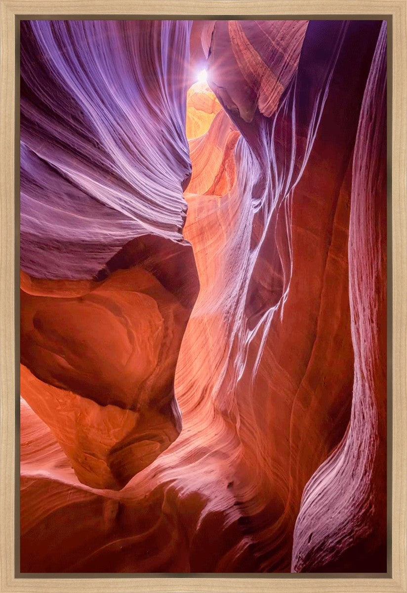 Stunning Antelope Canyon Sunburst Gallery Wrap Canvas Print - Perfect for Living Room, Bedroom & Office Wall Decor
