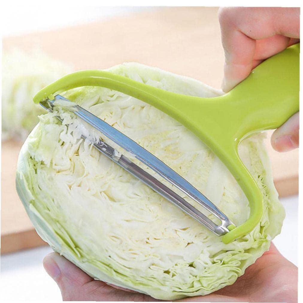 1PC Stainless Steel Cabbage Grater Slicer - Potato Peeler, Vegetable Cutter & Salad Maker - Multi-Purpose Fruit Zester for Kitchen, Camping & Meal Prep