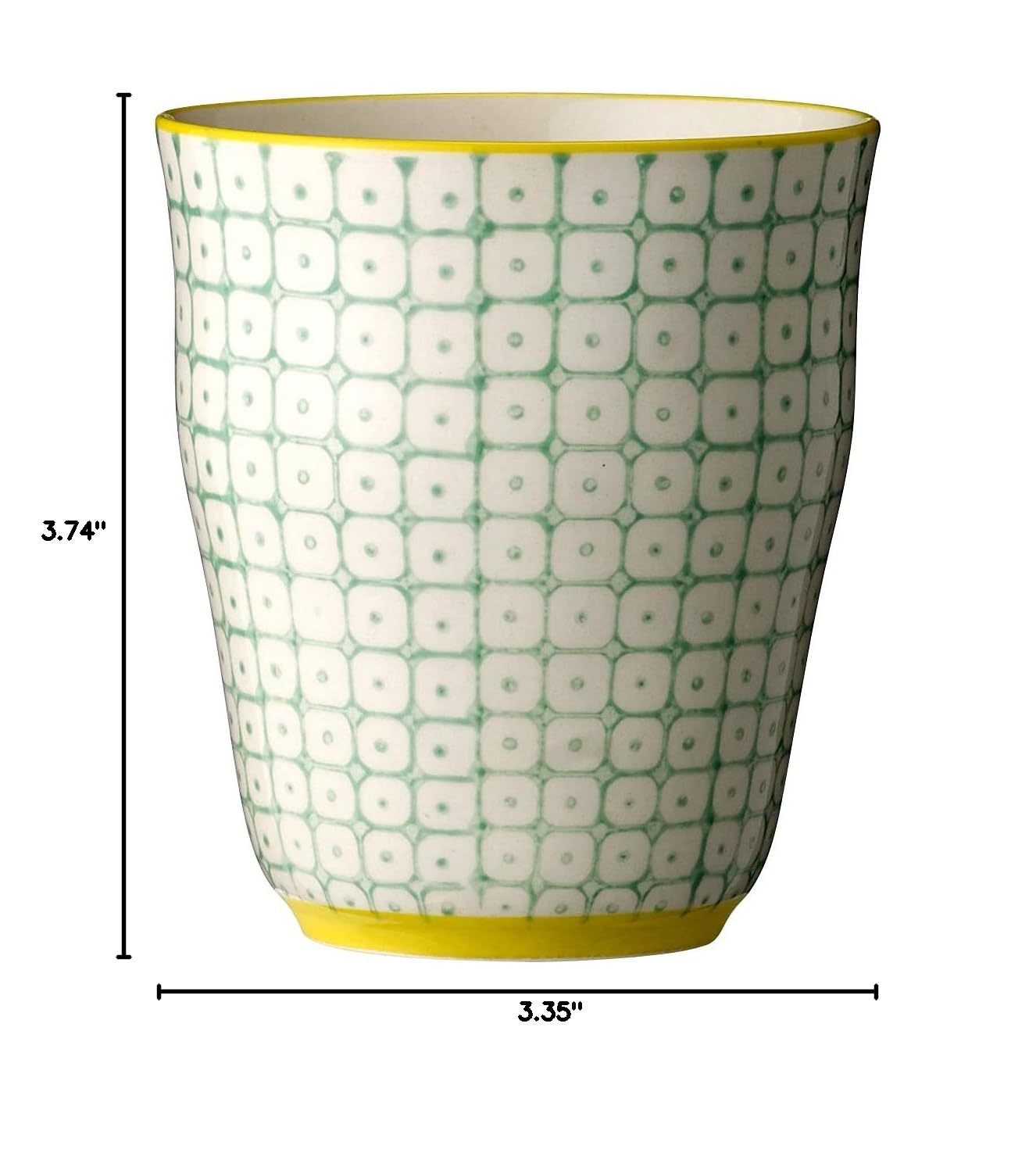 Bloomingville Carla Ceramic Coffee Mugs Set of 6 - 8.5 x 9.5 cm Handmade Stoneware Cups for Tea, Hot Chocolate & Breakfast - Perfect for Home, Office & Gifts
