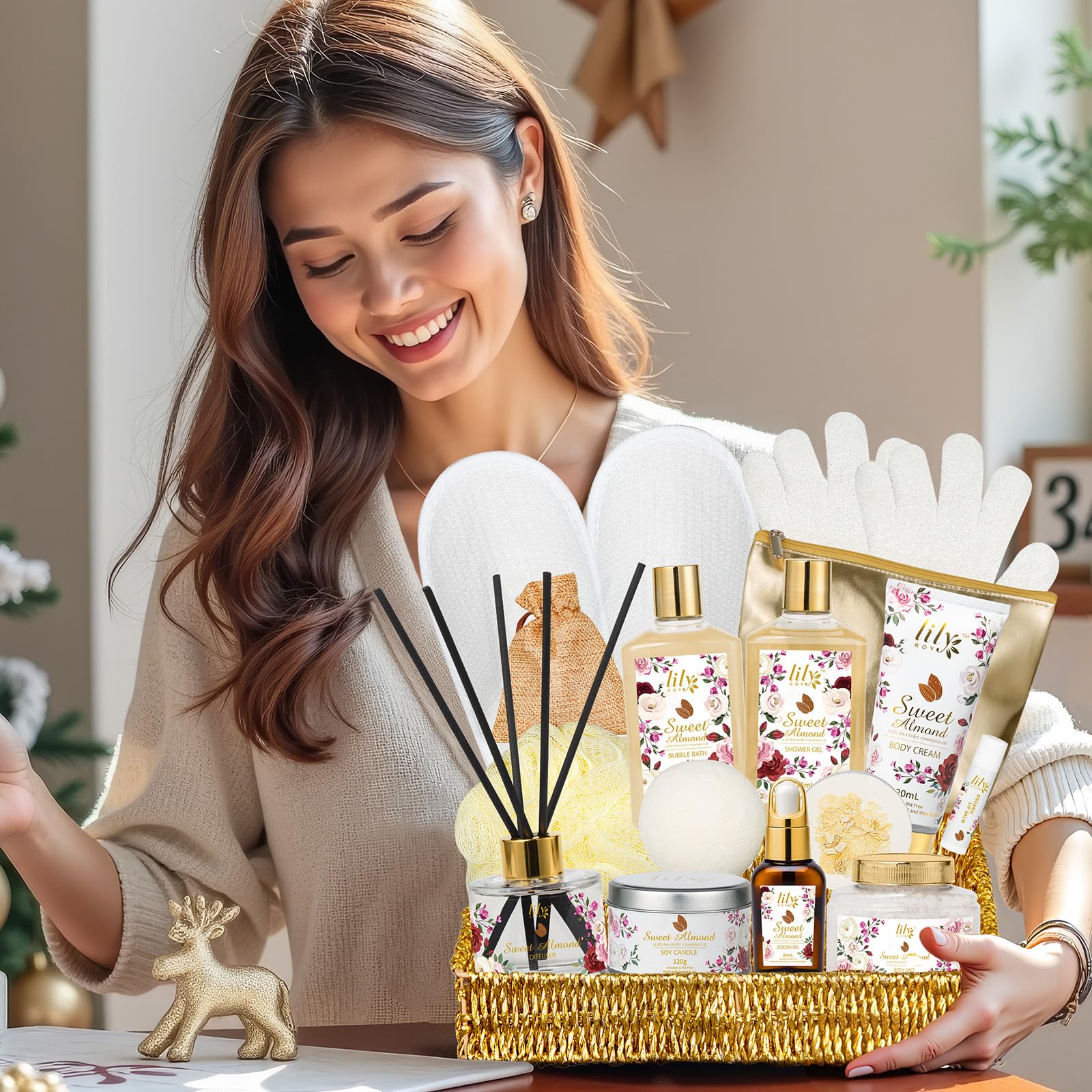 17 Pcs Valentine's Day Spa Gift Set for Women - Bath & Body Gift Basket with Luxurious Bath Salts, Body Lotion & More - Perfect Birthday, Mother's Day & Christmas Present for Mom, Wife & Her | Relaxing Self-Care & Pampering Gift Idea