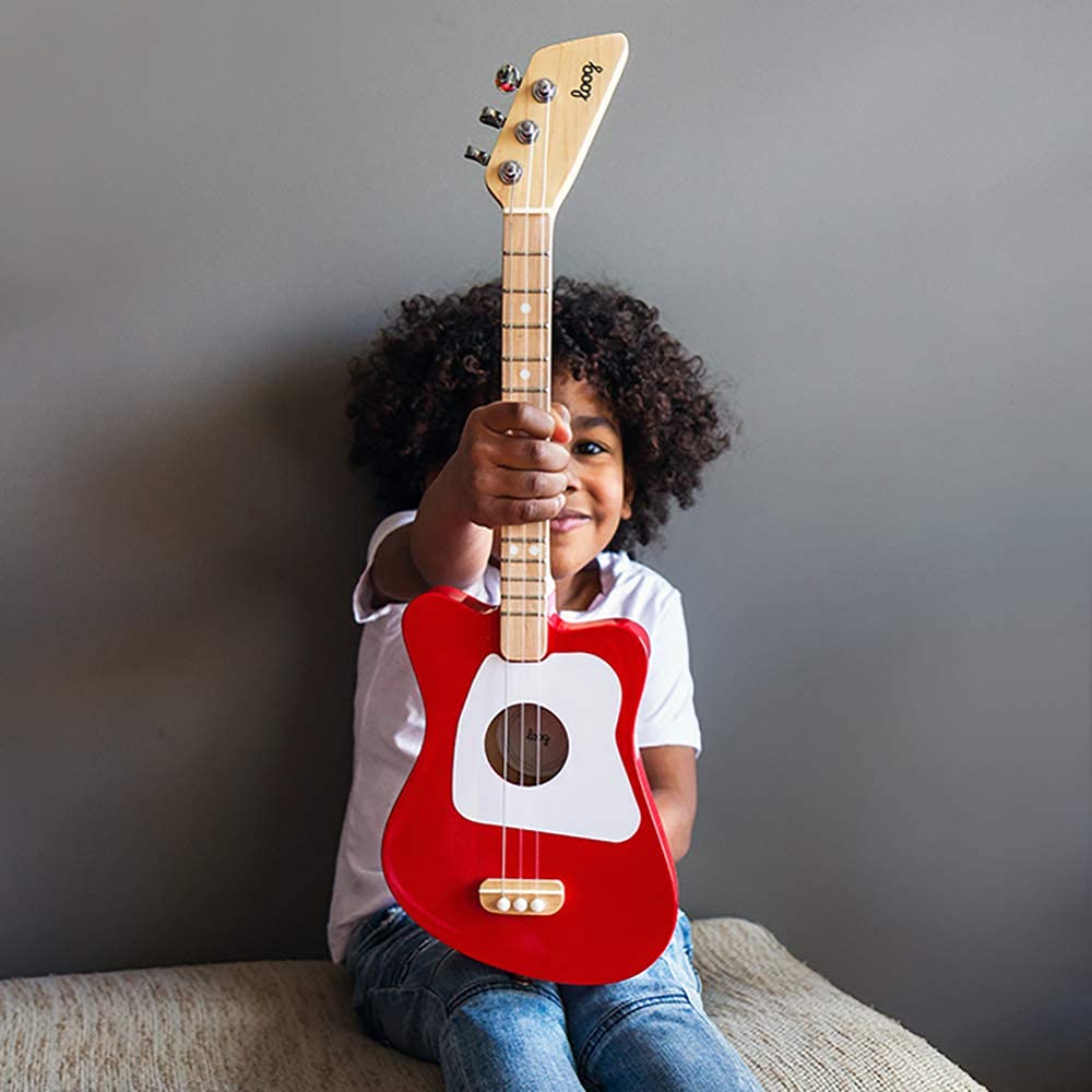 Loog Mini Acoustic 3-String Kids Guitar for Beginners Ages 3+ with Learning App & Lessons - Perfect for Toddler Music Education, Birthday Gifts & Early Childhood Development