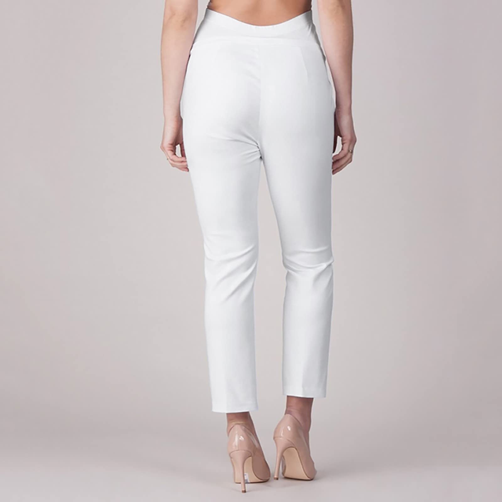 Stretch Maternity Pants for Pregnant Women - Comfortable Over Bump Pregnancy Capris for Work & Casual Wear - Perfect for Office, Travel & Everyday Comfort