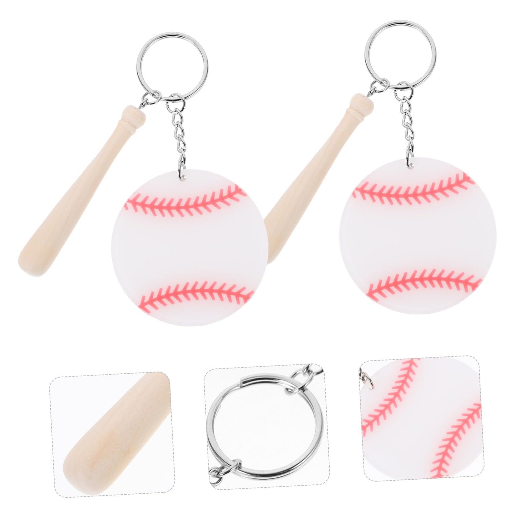 KITANDOVE 18pcs Unique Baseball Keychain Set - Stylish Baseball Bat Pendant Keyring for Women, Backpacks & Bags | Perfect Gift for Baseball Fans, Sports Enthusiasts & Fashion Accessories Lovers