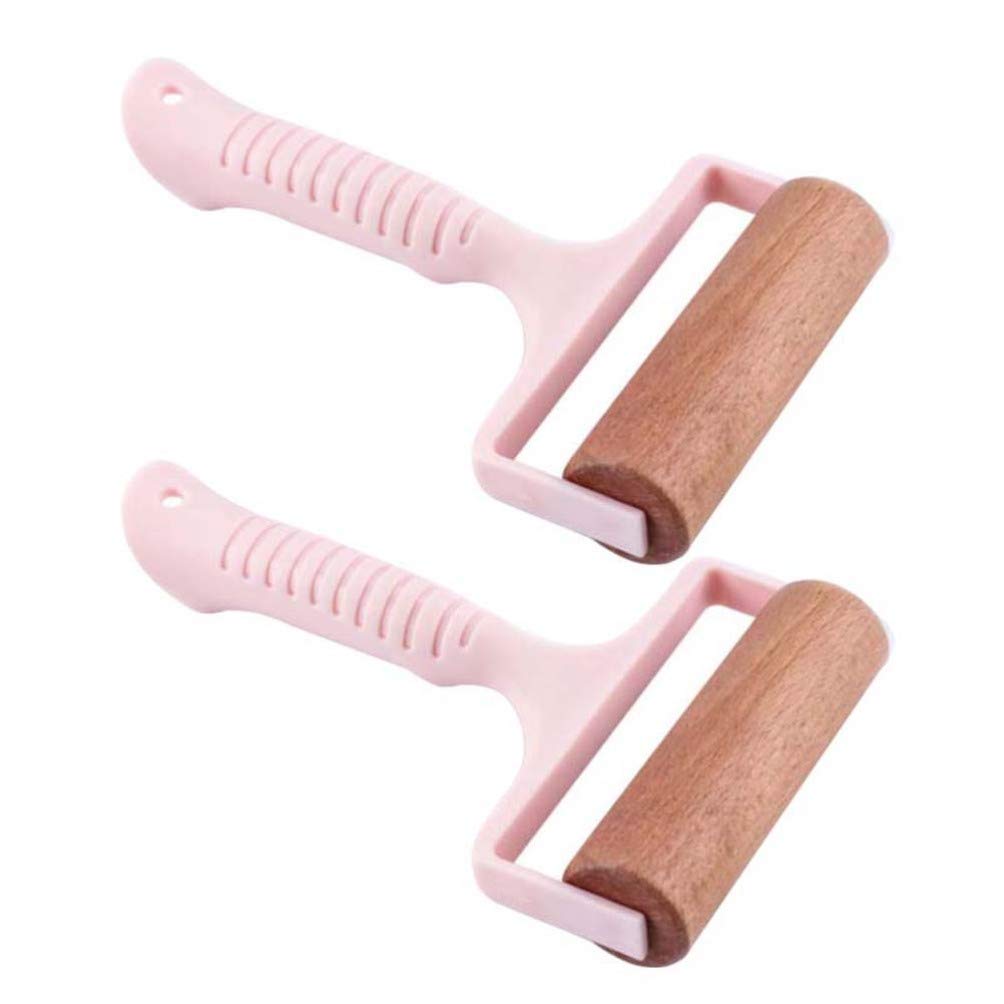 DOITOOL 2-Pack Wooden Rolling Pin for Baking - Hand Push Dough Roller for Cookies, Pie Crust & Pastry - Perfect for Home Bakers & Professional Kitchens