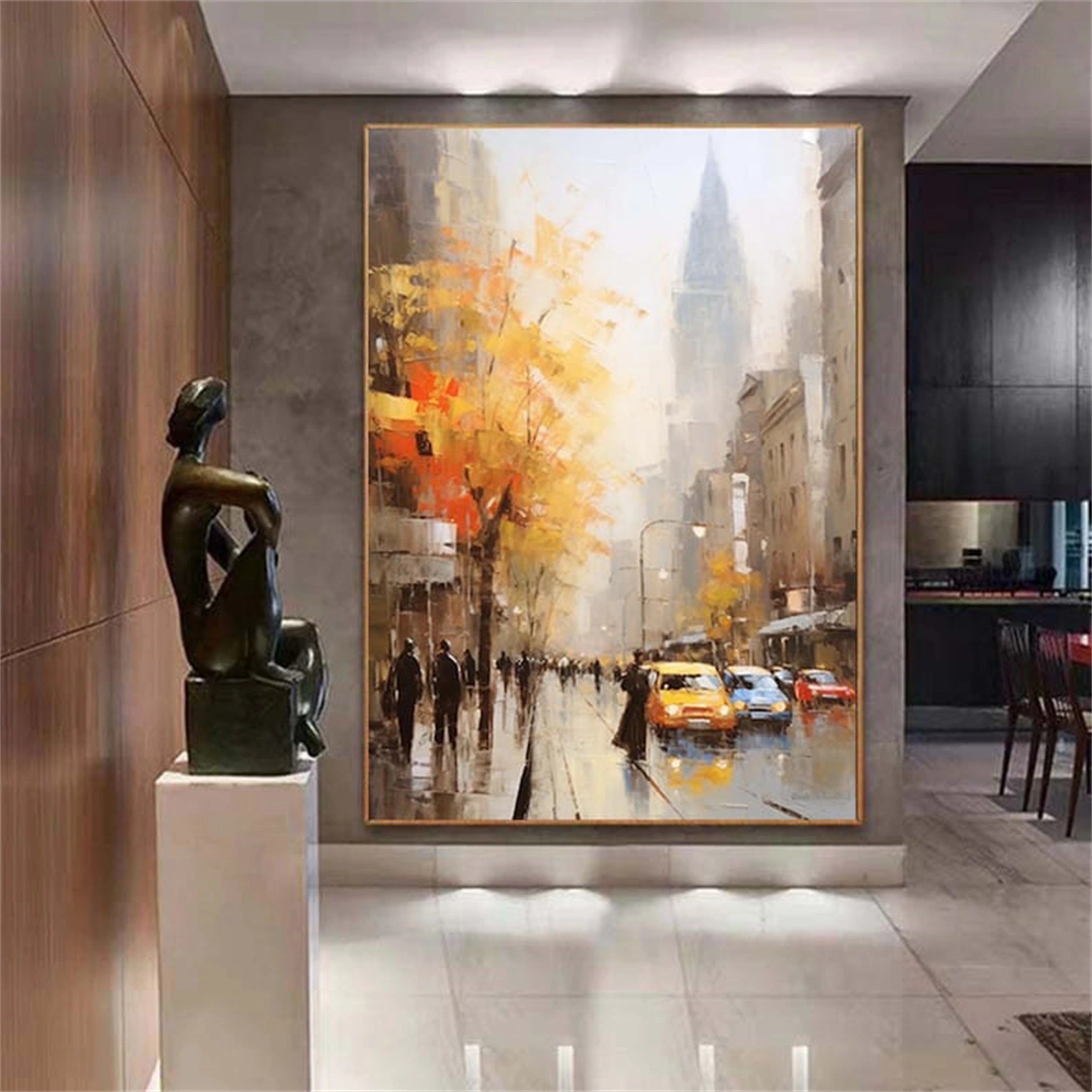 Urban Landscape Painting #UL 028 - Modern Wall Art for Living Room, Office & Bedroom Decor