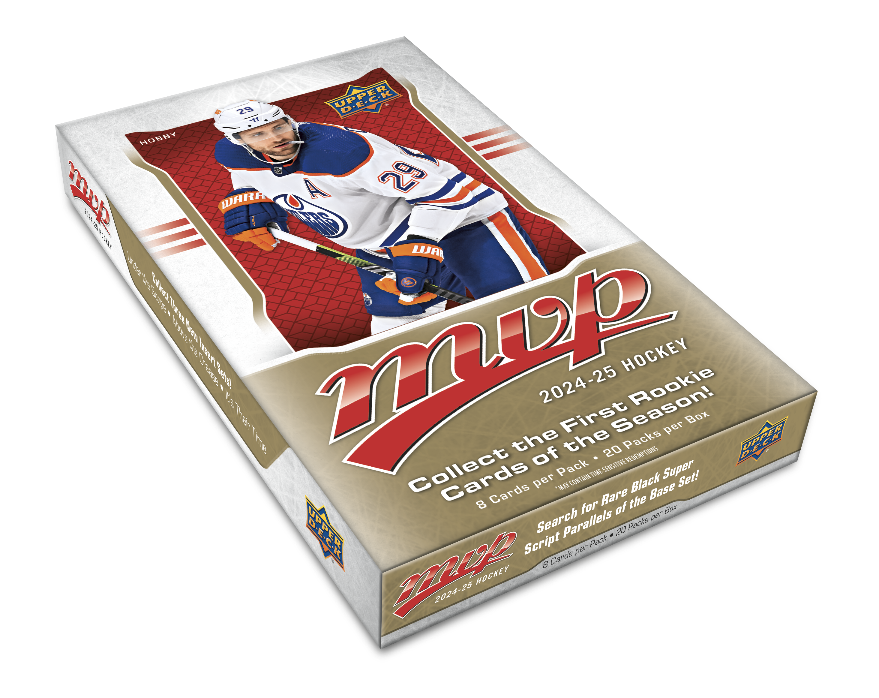 2024-25 Upper Deck MVP Hockey Hobby Box - 24 Packs with 8 Cards Each - Collectible Trading Cards for NHL Fans - Perfect for Collectors, Gifts, and Fantasy Sports Enthusiasts