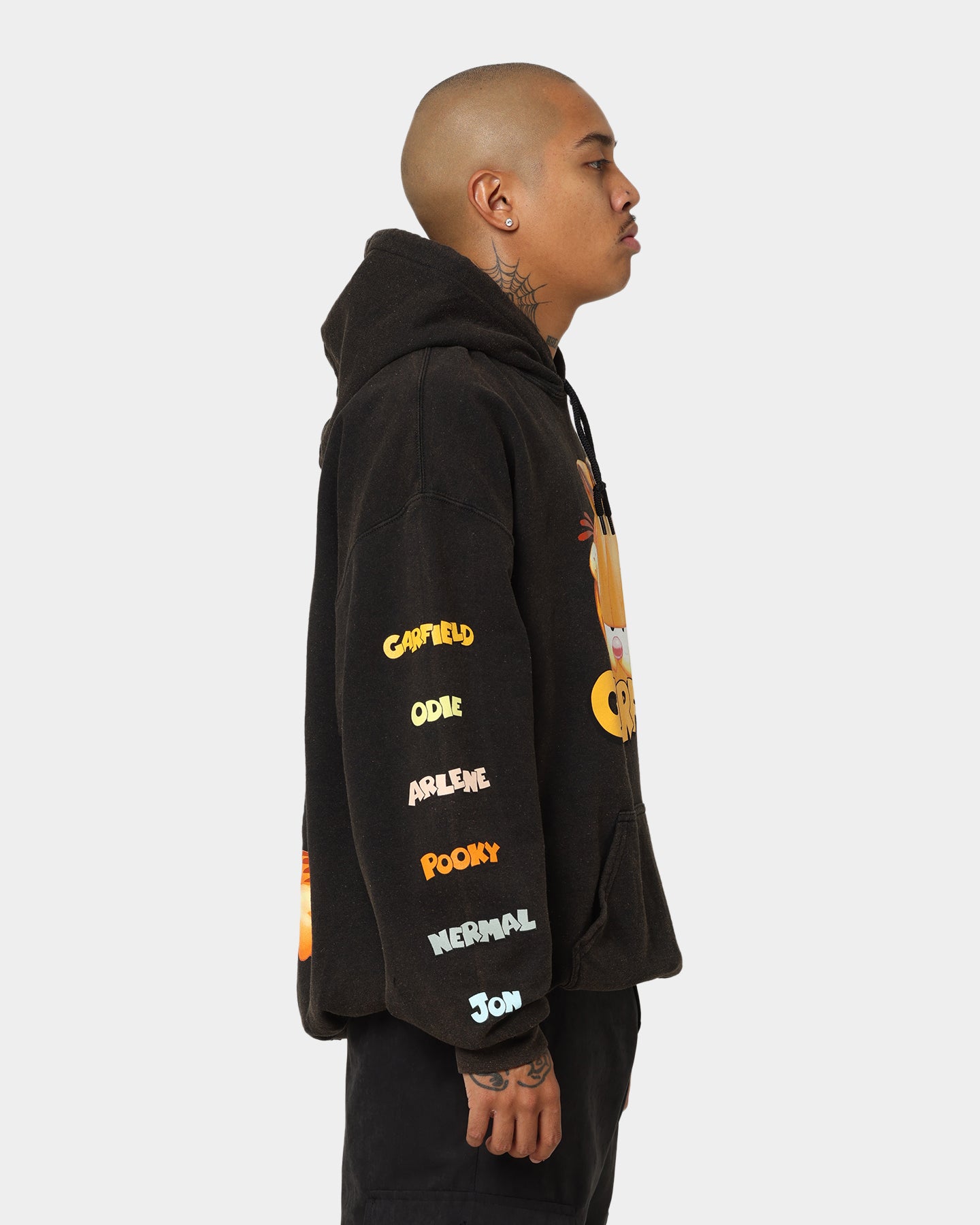 Vintage Garfield Hoodie - Black Wash Retro Graphic Sweatshirt for Men & Women | American Thrift Style | Perfect for Casual Wear, Cosplay & 90s Nostalgia Fashion