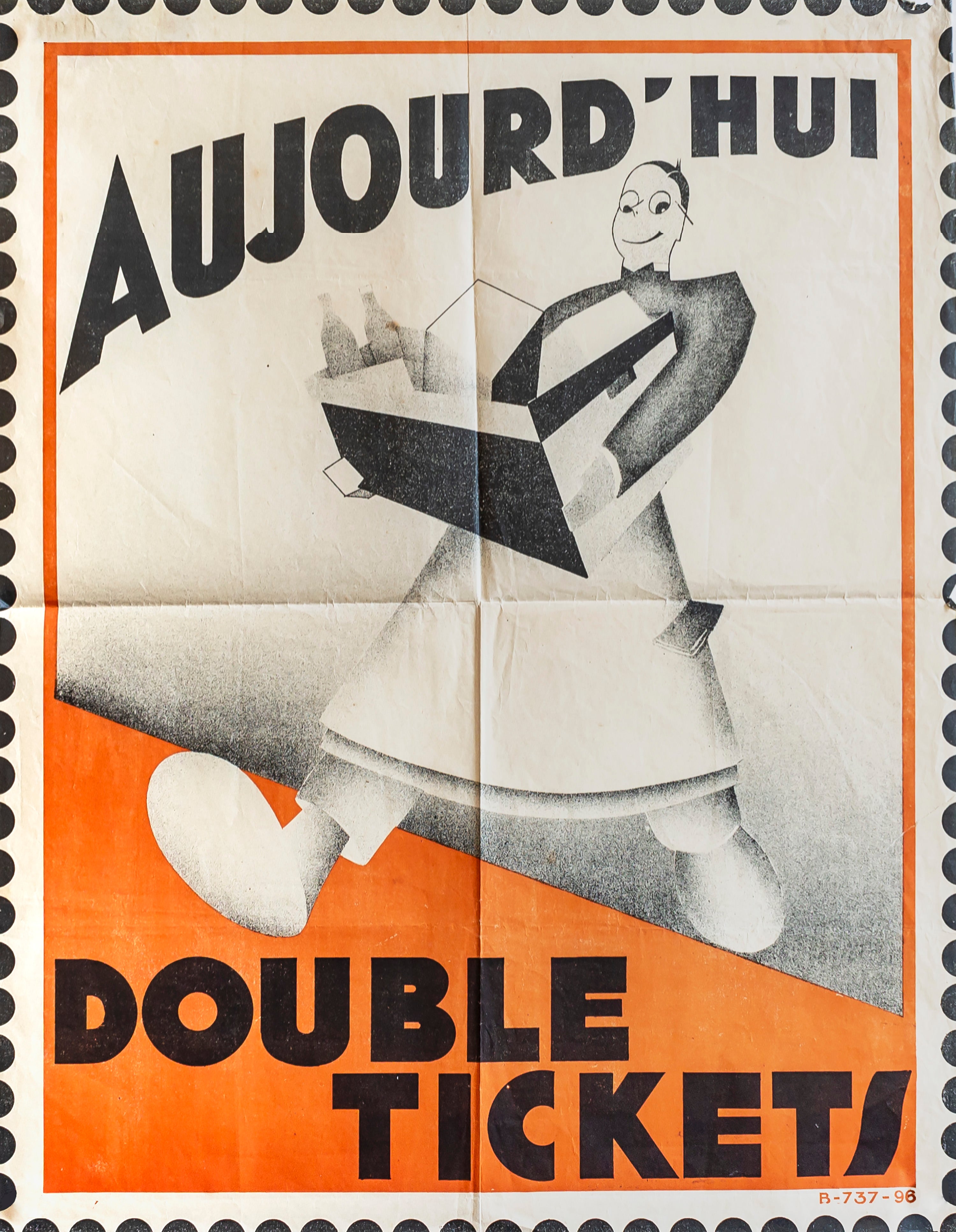 1910 Original Vintage French Poster - Aujourd'hui Double Tickets (Saving Stamps) - Perfect for Home Decor, Office Wall Art & Vintage Collectors