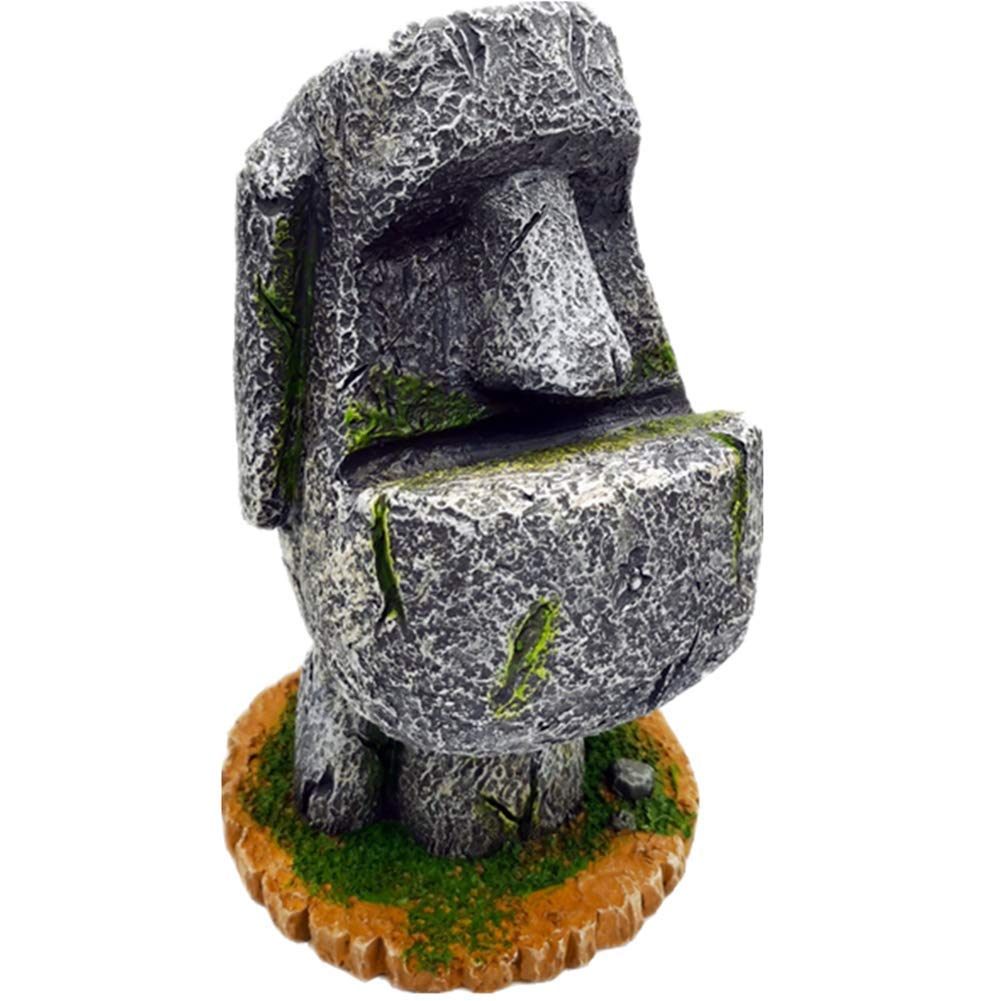 Easter Island Head Statue - Moai Bust Sculpture with Pen Holder | Vintage Home Office Decor | Creative Gift for Travel Lovers & Desk Organizer