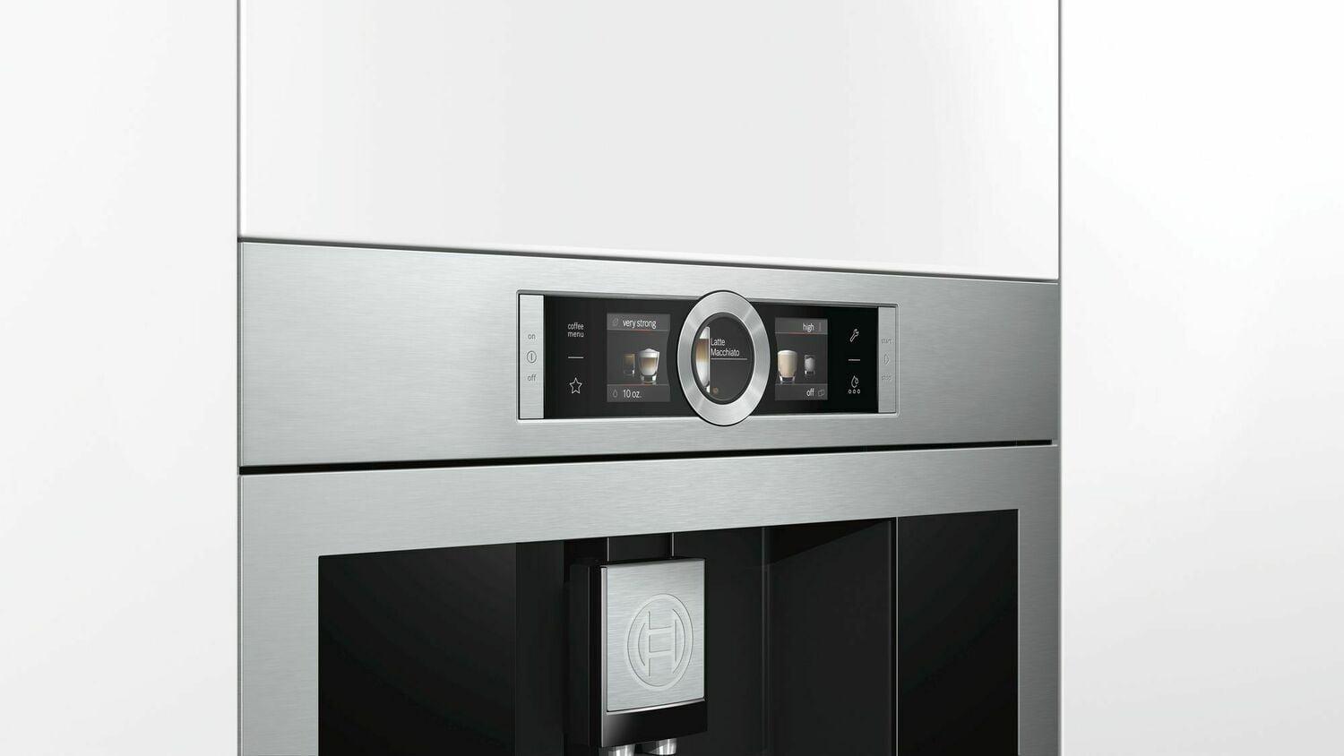 Bosch BCM8450UC 800 Series Built-In Coffee Machine with Home Connect - Smart WiFi Enabled Espresso Maker for Modern Kitchens & Office Break Rooms