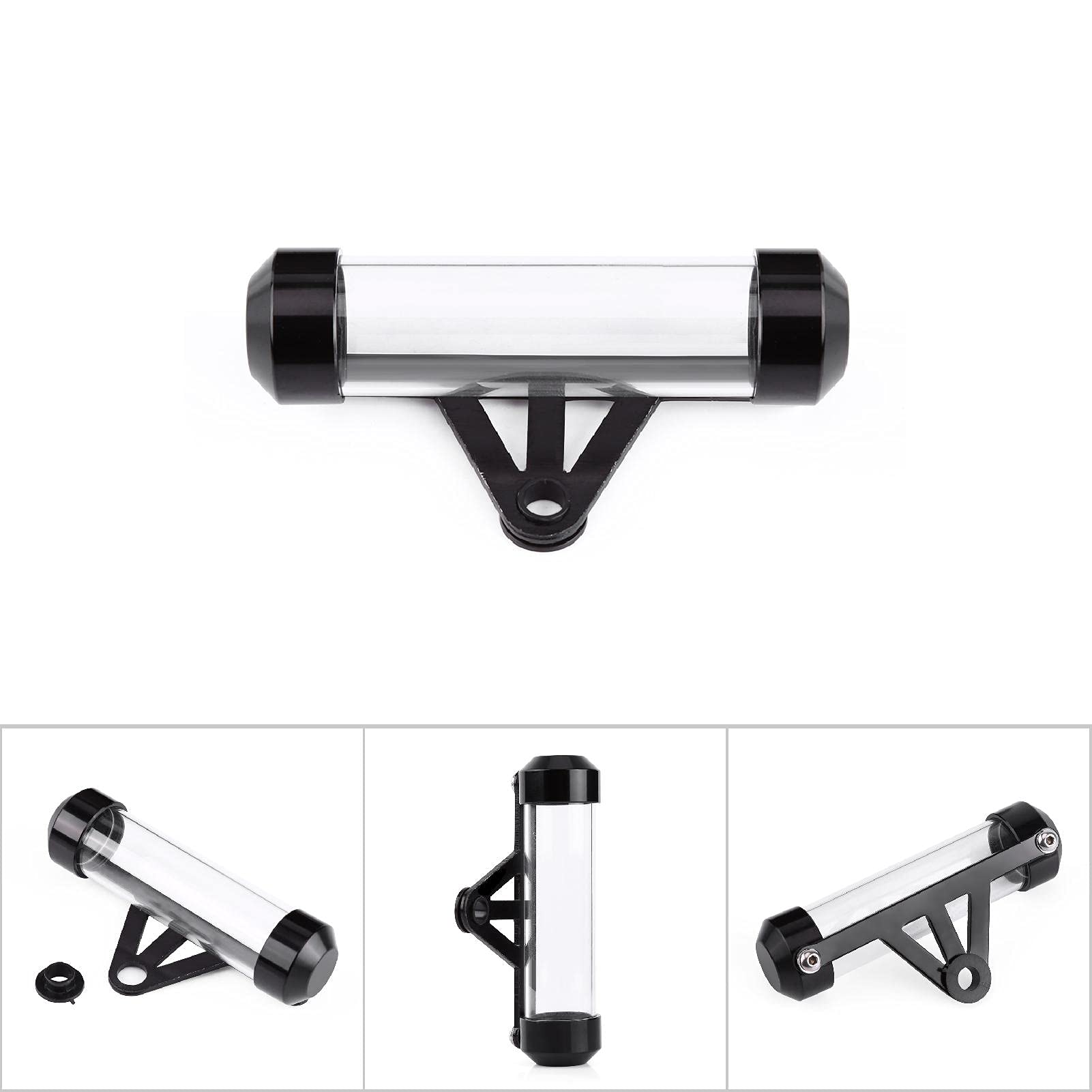 Universal Motorcycle Tube Holder - Secure Tax Disc Frame (Black) for Riding Safety