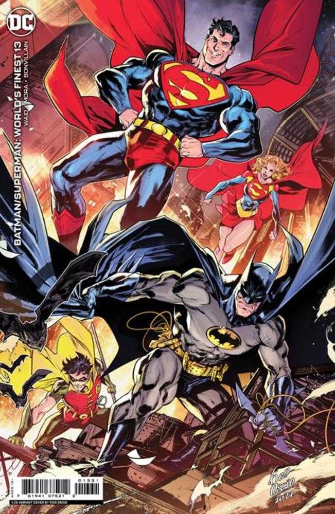 Batman Superman Worlds Finest #13 Cover D 1:25 Fico Ossio Card Stock Variant - DC Comics Collector's Edition for Display & Investment