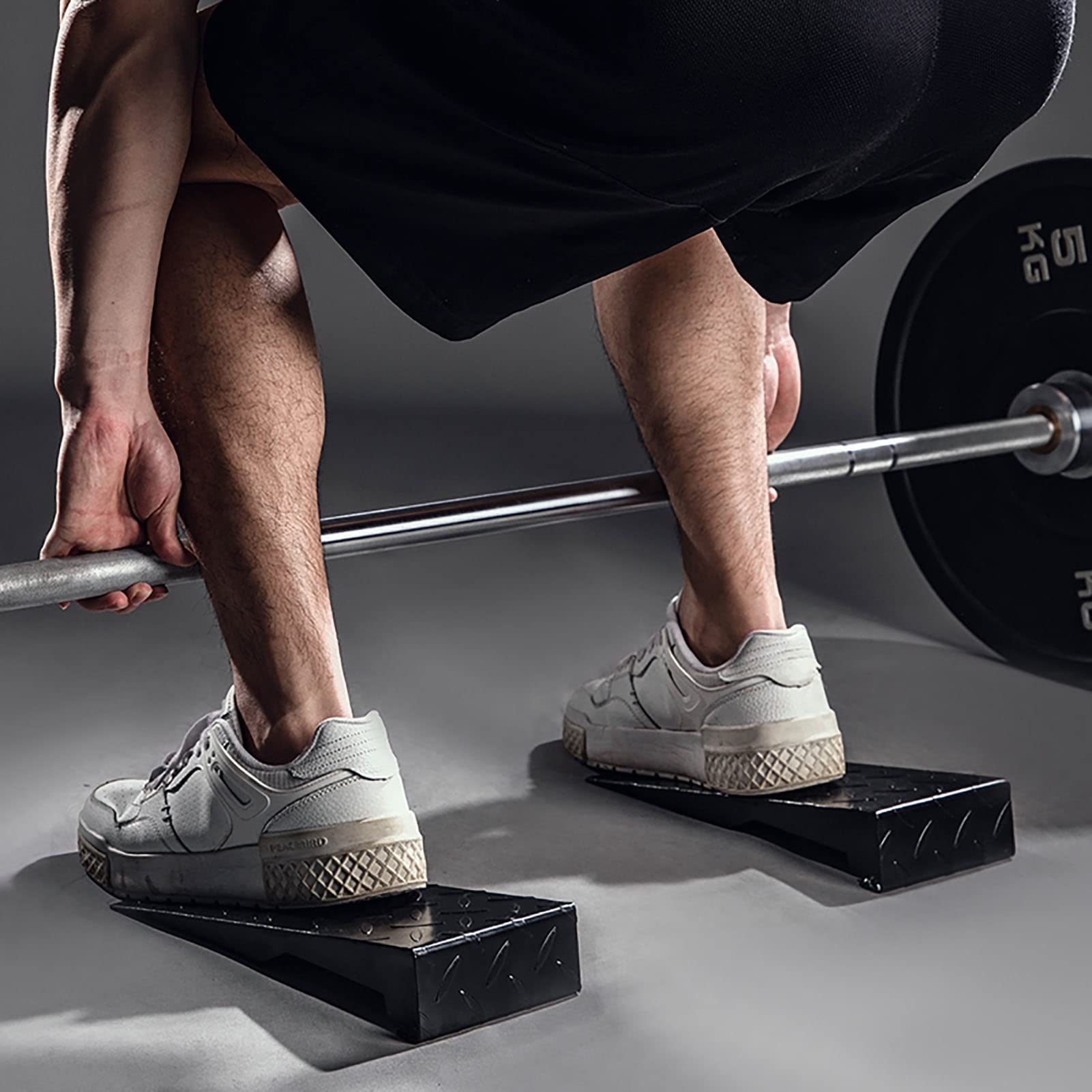 CSBH Heavy-Duty Anti-Slip Squat Wedge Blocks for Weight Lifting - Professional Squat Ramp for Powerlifting, Deadlifting & Weight Training - Perfect for Home Gym, CrossFit & Strength Training Workouts