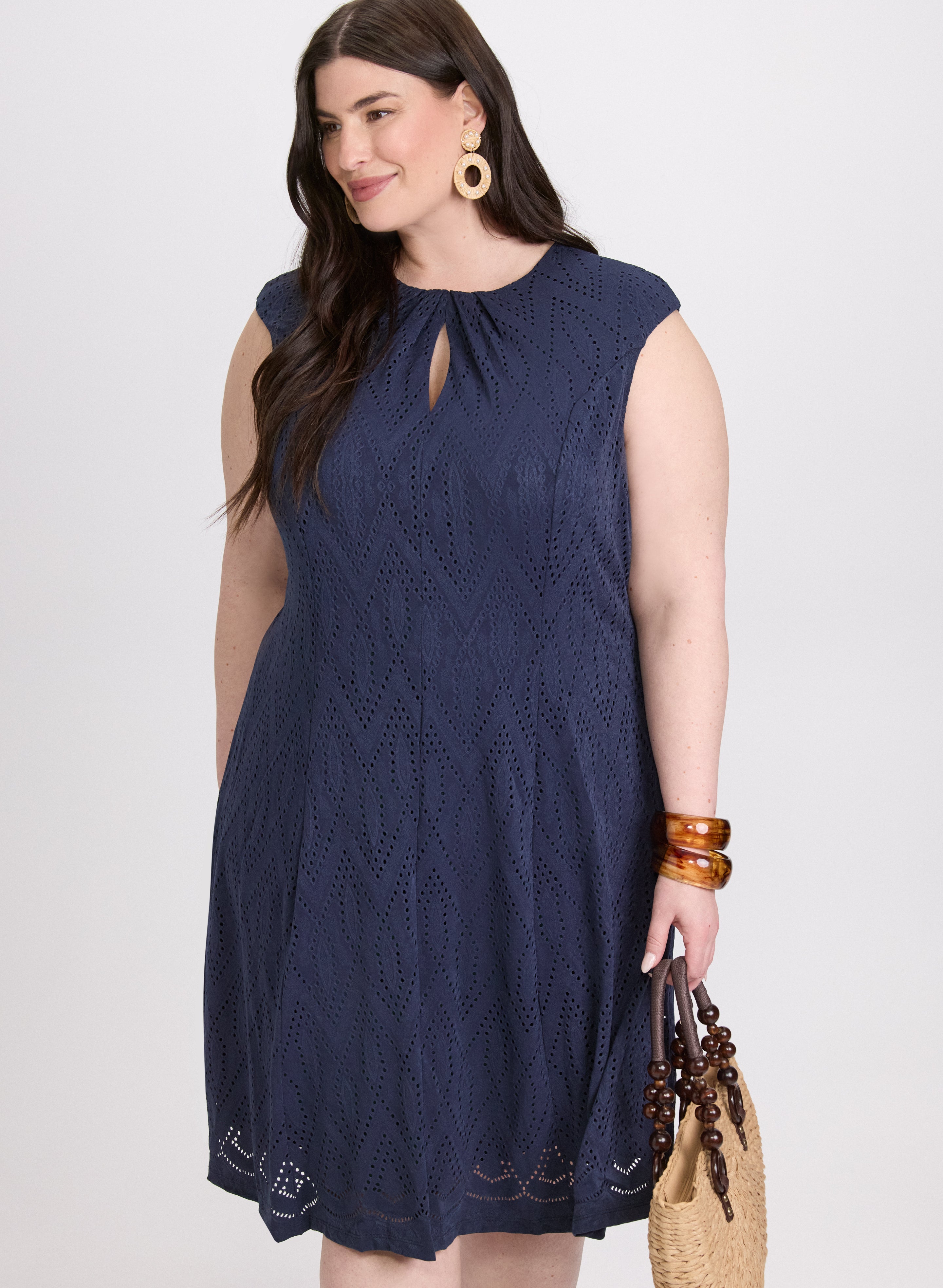 Eyelet Embroidered Summer Dress for Women - Floral Lace Boho Maxi Dress - Perfect for Beach Vacations, Weddings & Outdoor Parties