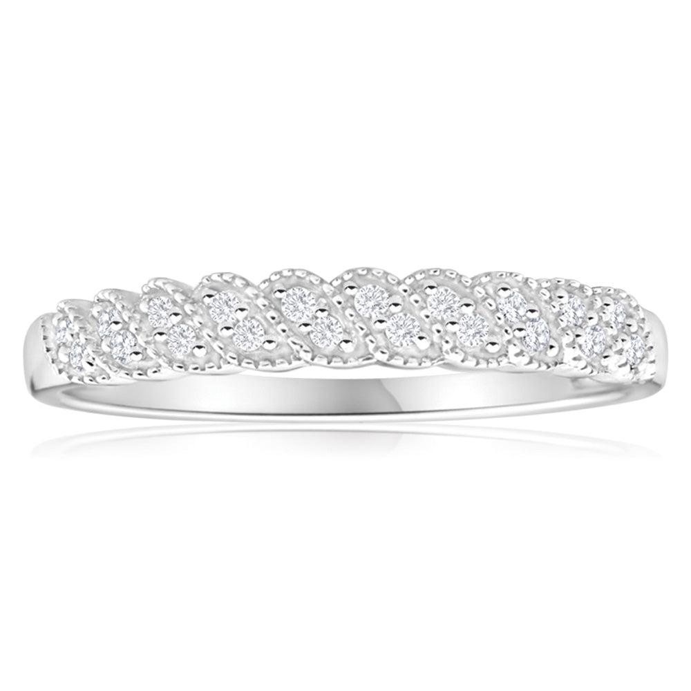 9ct White Gold Opulent Diamond Ring for Women - Elegant Engagement, Wedding & Anniversary Jewelry Gift - Perfect for Special Occasions & Romantic Moments