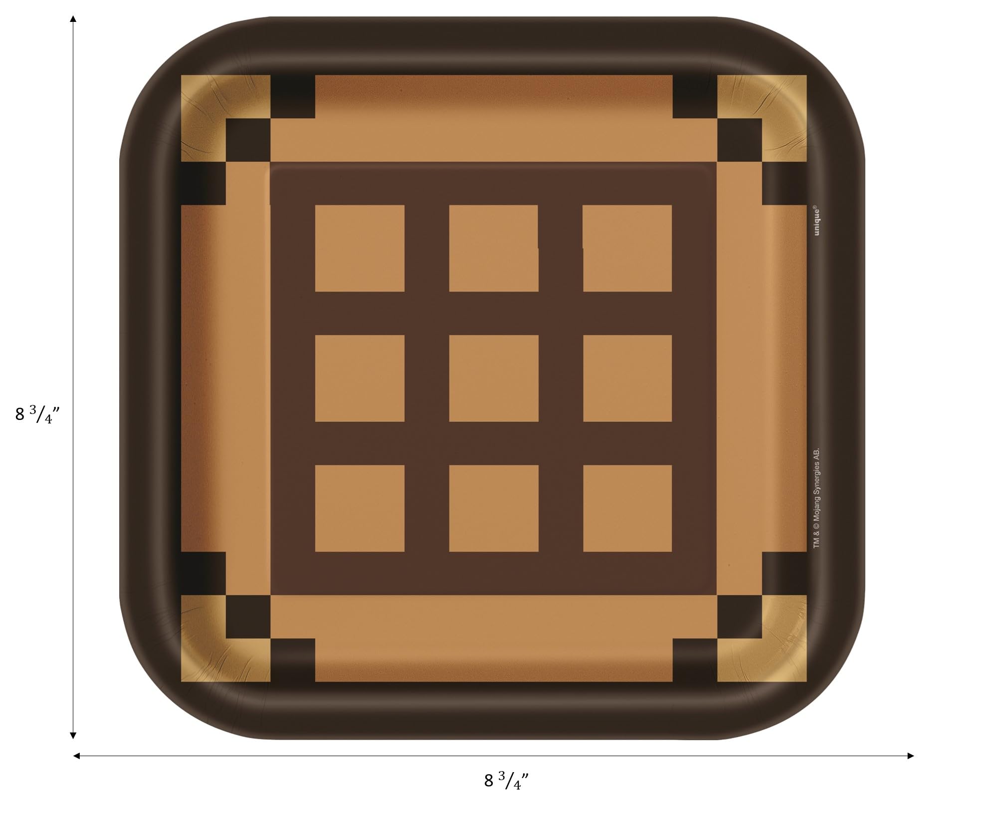 Minecraft Birthday Party Supplies Bundle - 8 Pack with Plates, Napkins, Tablecover for Gaming Themed Parties, Kids Celebrations & Decorations
