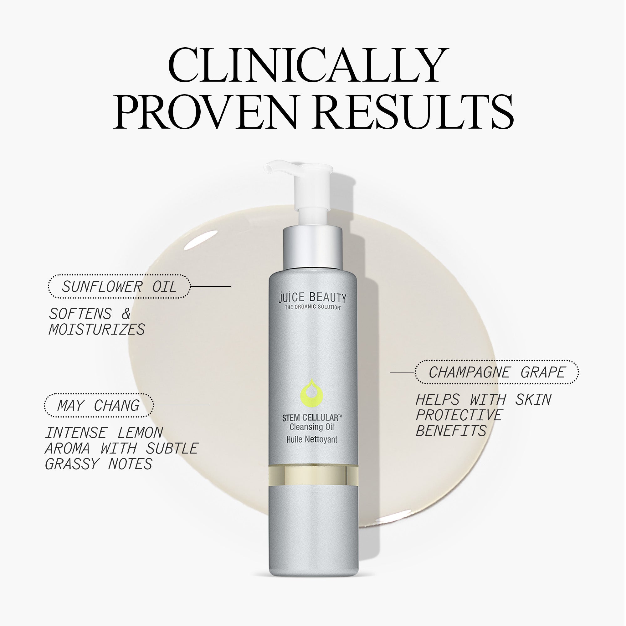 Stem Cellular Cleansing Oil - Organic Face Wash & Makeup Remover for Glowing Skin | Perfect for Daily Skincare & Nighttime Routine