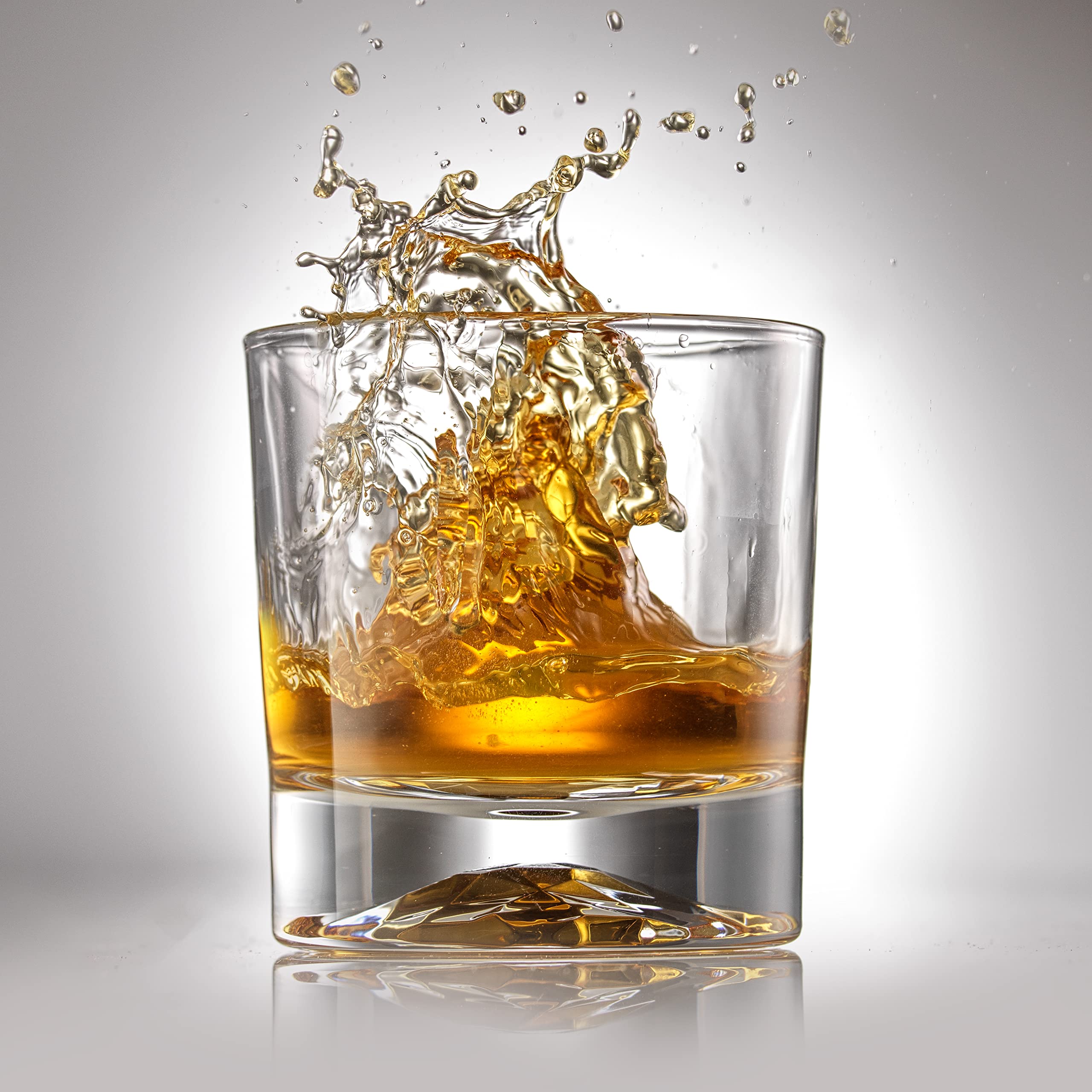JoyJolt 10oz Whiskey Glasses Set of 4 - Crystal Old Fashioned Scotch Rocks Glasses for Bourbon, Liquor & Cocktails | Perfect for Home Bar, Gifts & Entertaining
