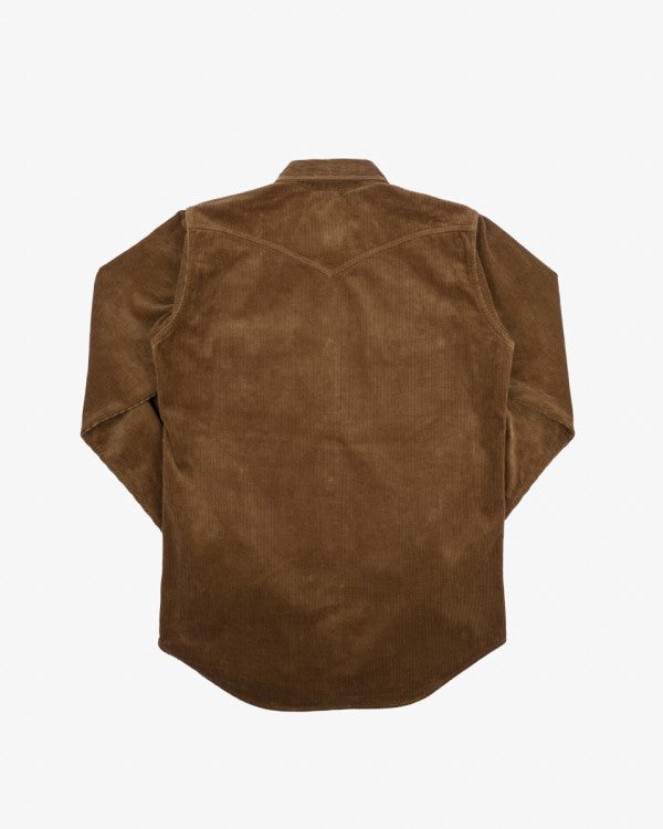 Iron Heart IHSH 398 11oz Corduroy Western Shirt in Camel - Durable Workwear for Cowboy Style & Outdoor Adventures
